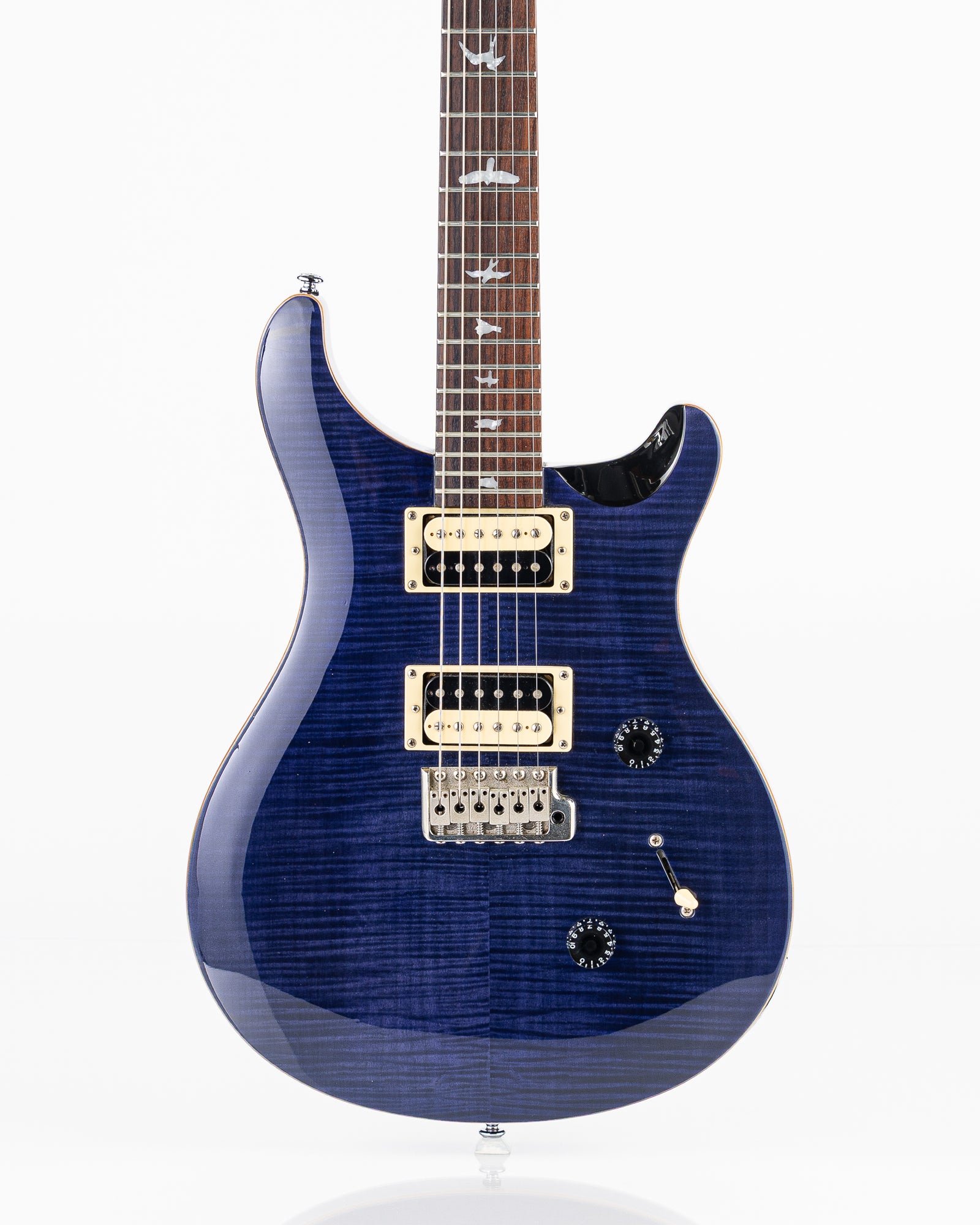 USED PRS SE Custom 24 SE Electric Guitar - Transparent Flame Blue