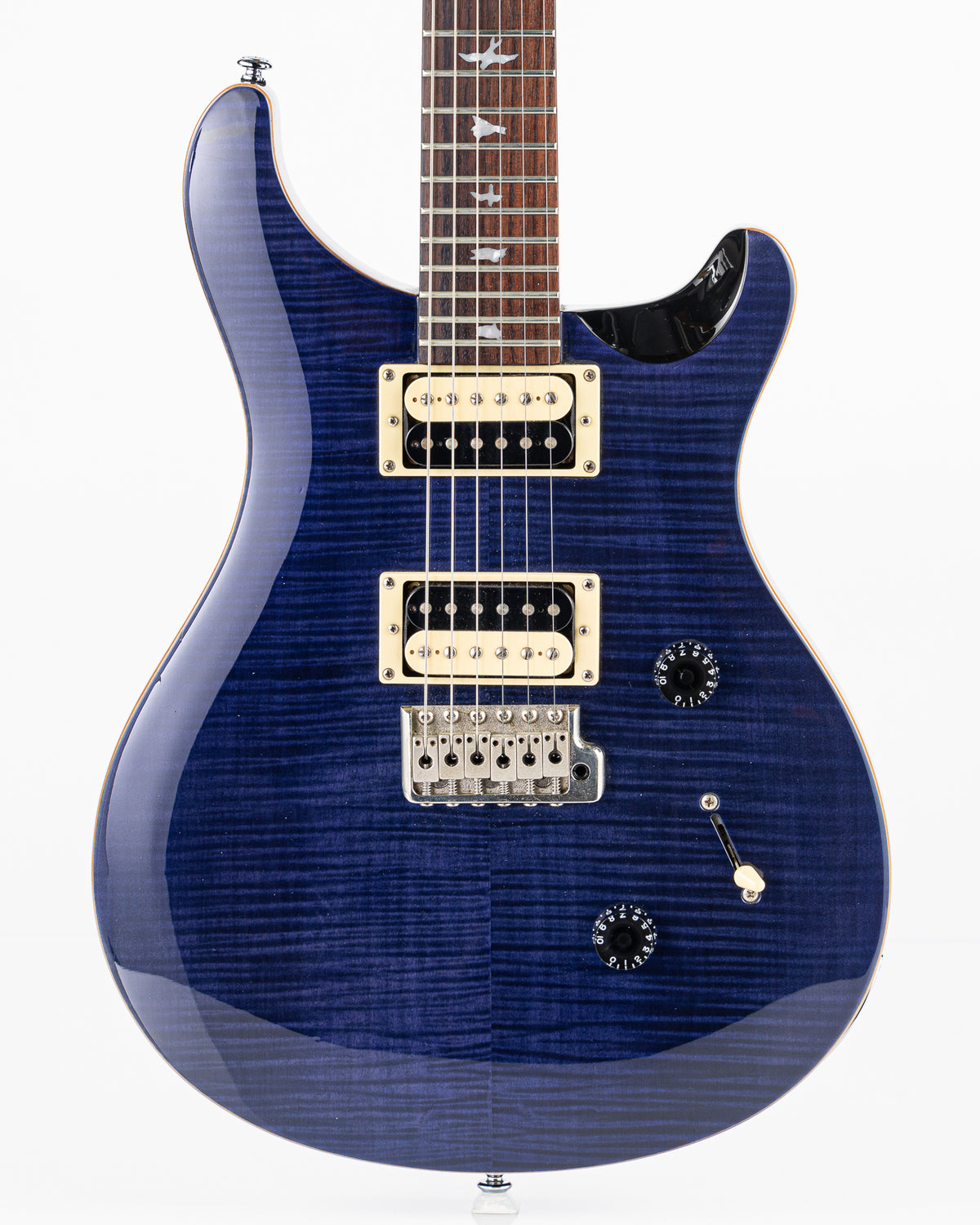 USED PRS SE Custom 24 SE Electric Guitar - Transparent Flame Blue