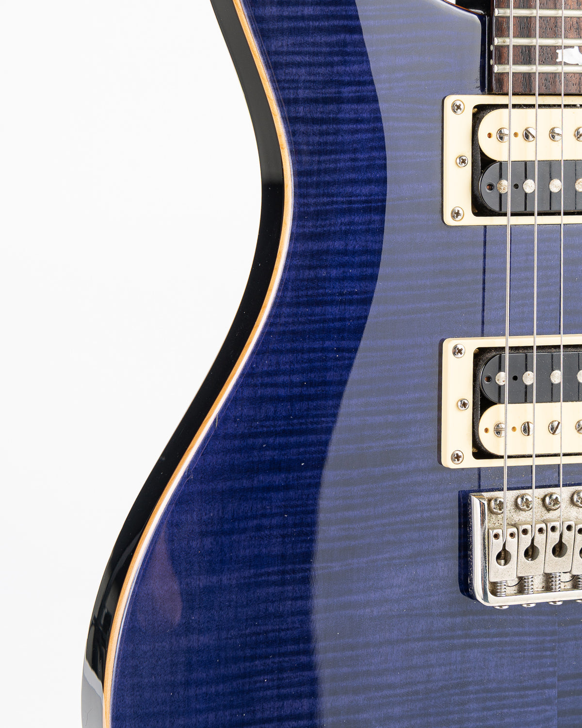 USED PRS SE Custom 24 SE Electric Guitar - Transparent Flame Blue