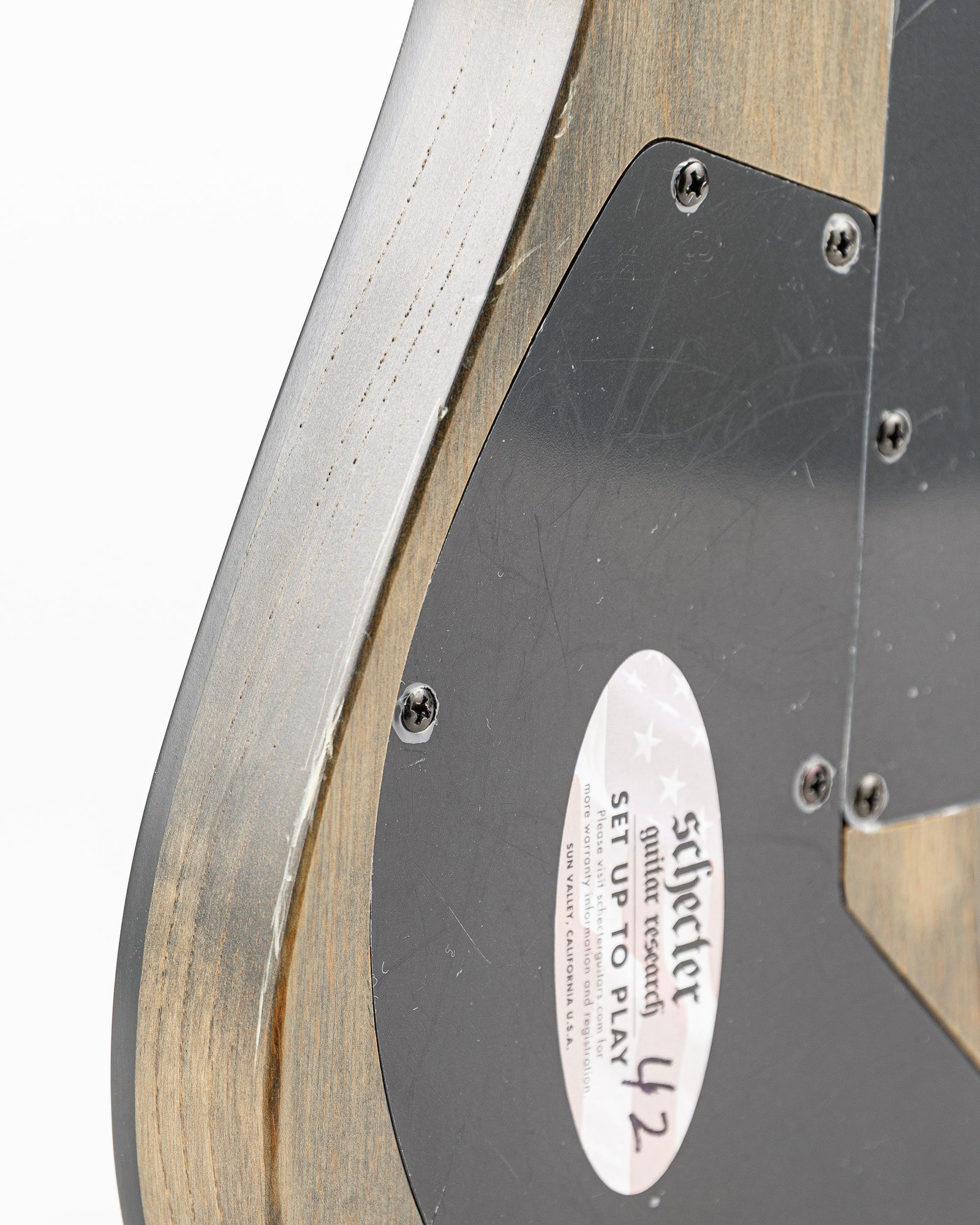 USED 2017 Schecter C-1 FR S Apocalypse Sustainiac Electric Guitar - Rusty Grey