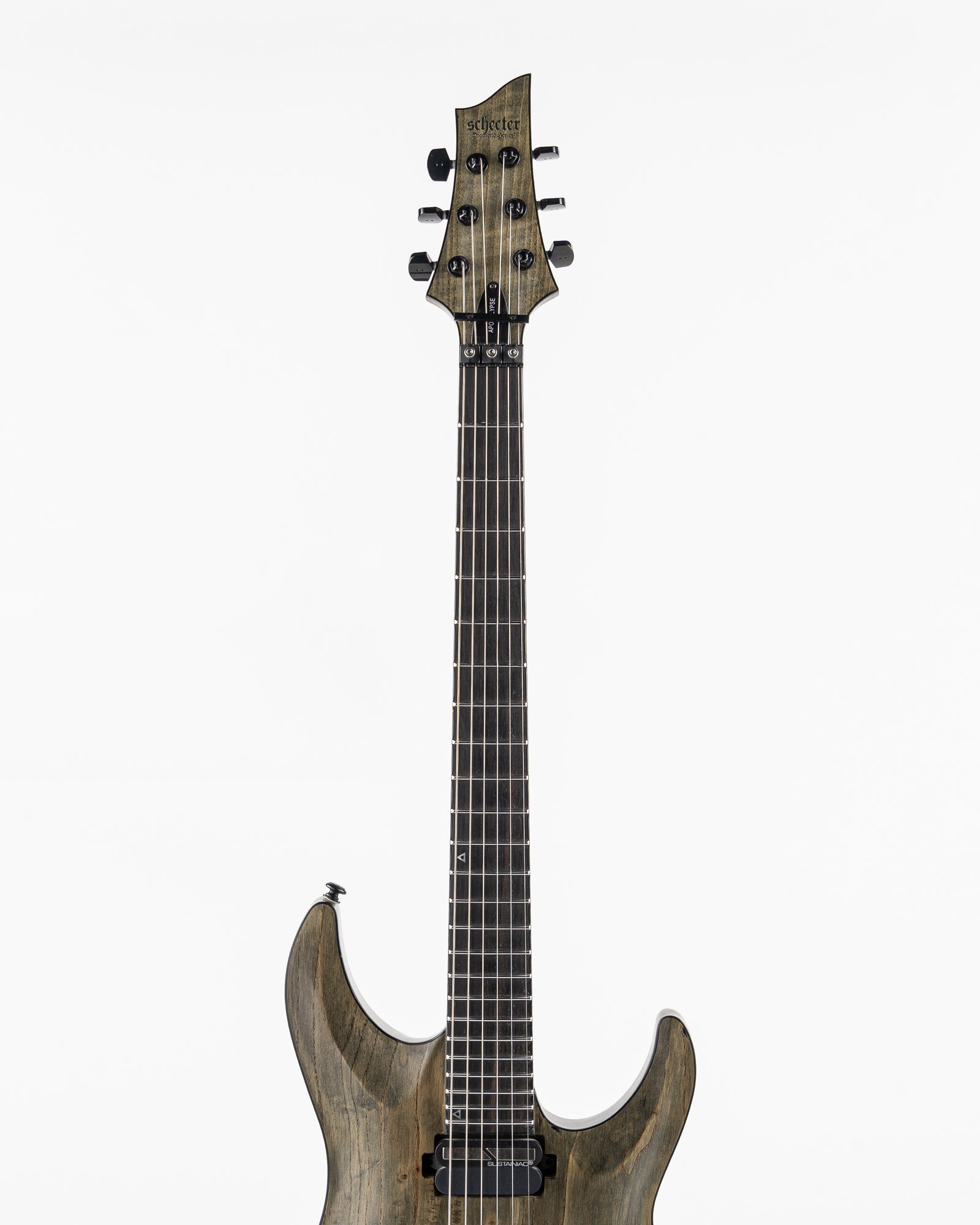 USED 2017 Schecter C-1 FR S Apocalypse Sustainiac Electric Guitar - Rusty Grey