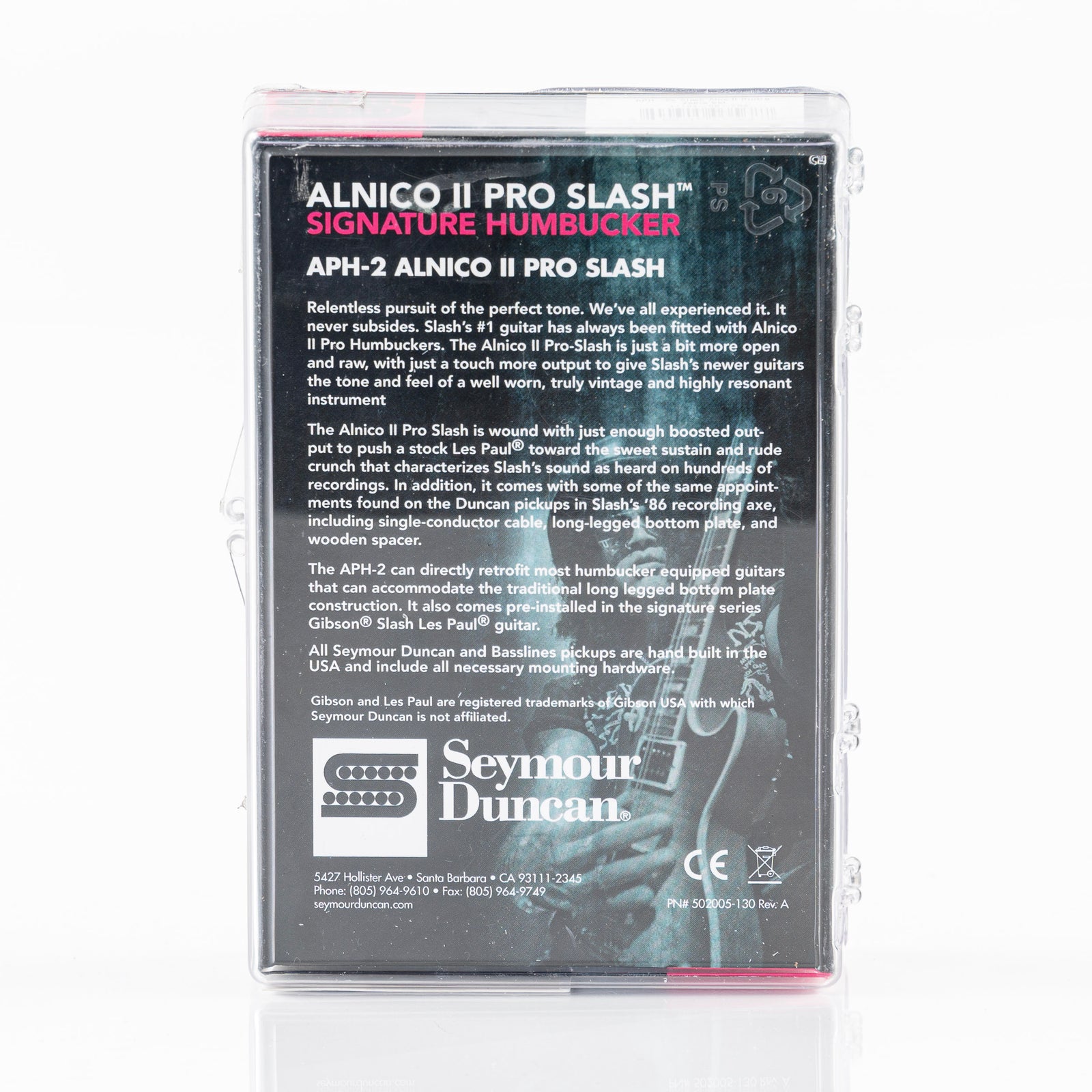 USED Seymour Duncan APH-2 Alnico II Pro Slash Signature Humbucker Set - Zebra