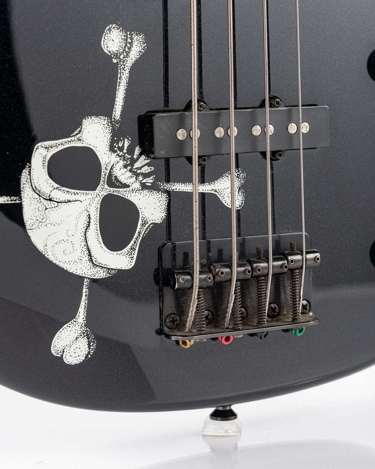 USED Squier MB-4 Electric Bass - Skull and Crossbones