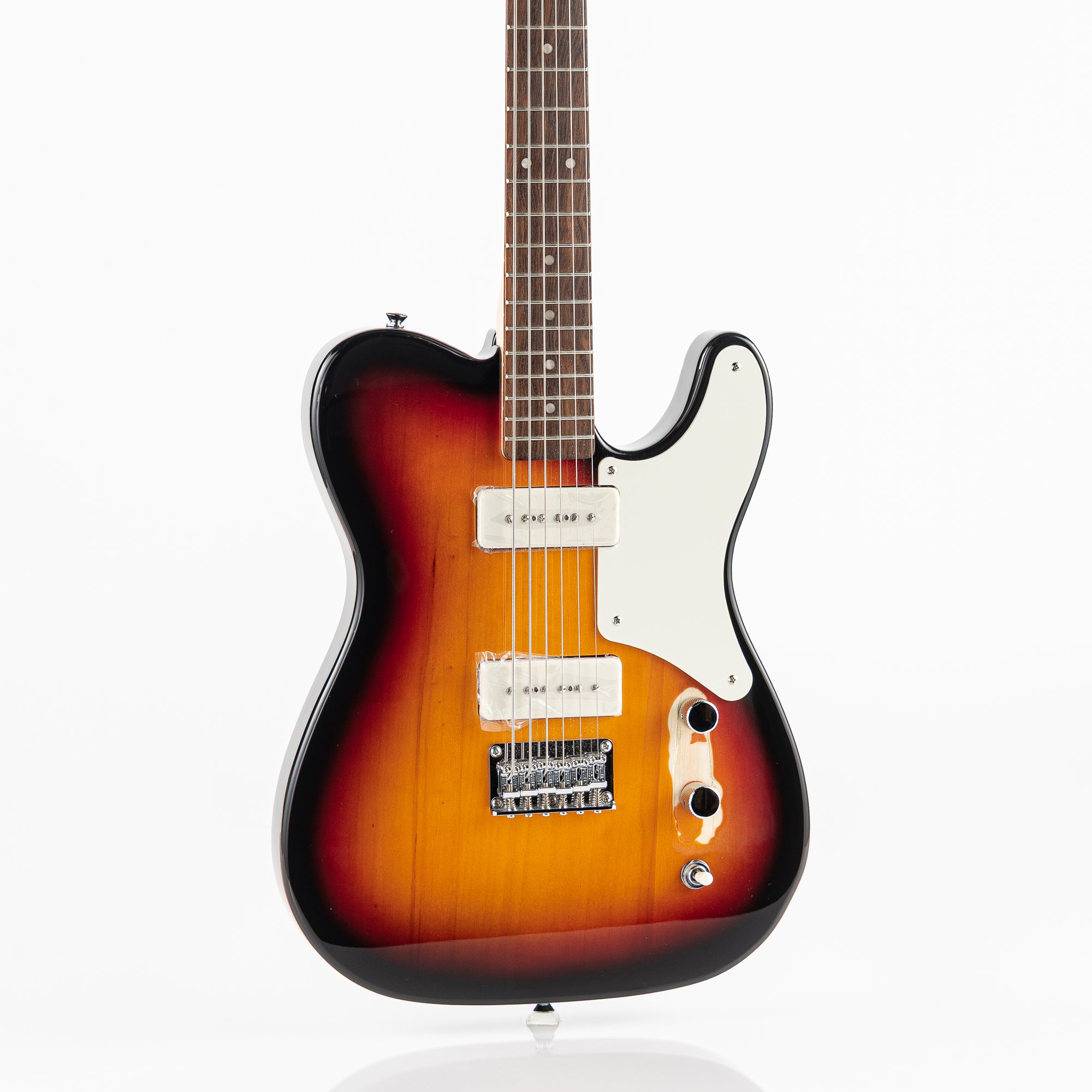 USED Squier Paranormal Baritone Cabronita Telecaster Electric Guitar - 3-Tone Sunburst