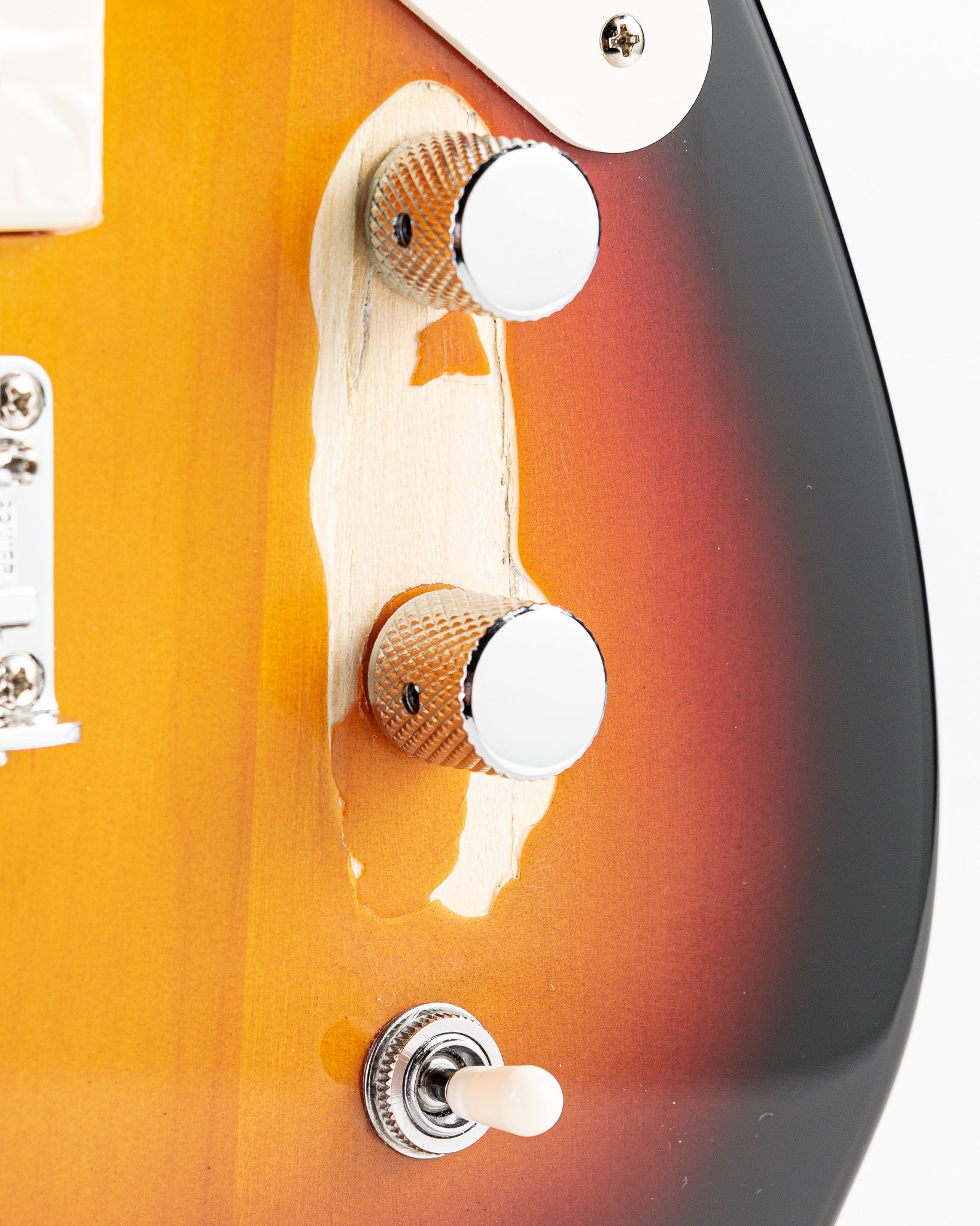 USED Squier Paranormal Baritone Cabronita Telecaster Electric Guitar - 3-Tone Sunburst