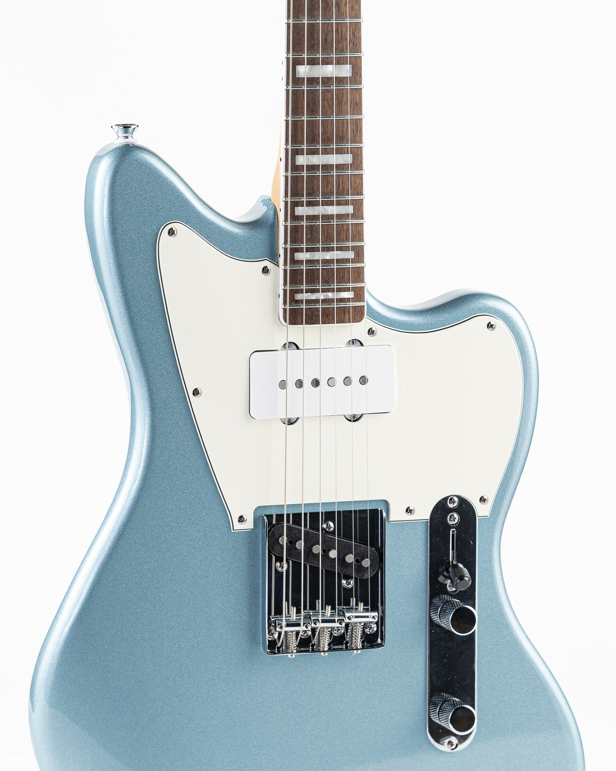 USED Squier Paranormal Offset Telecaster SJ Electric Guitar - Ice Blue Metallic