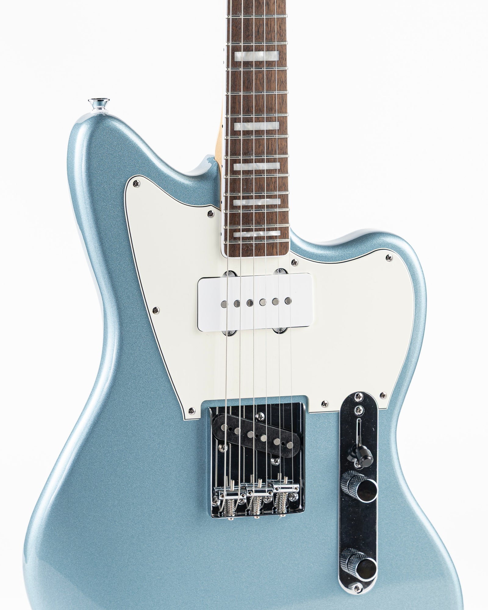 USED Squier Paranormal Offset Telecaster SJ Electric Guitar - Ice Blue Metallic