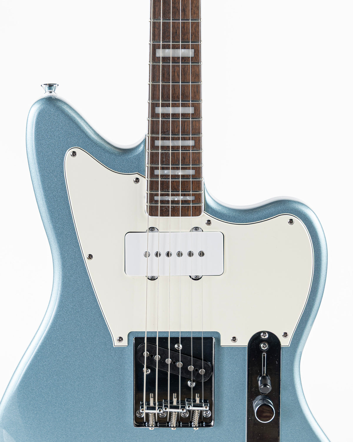 USED Squier Paranormal Offset Telecaster SJ Electric Guitar - Ice Blue Metallic