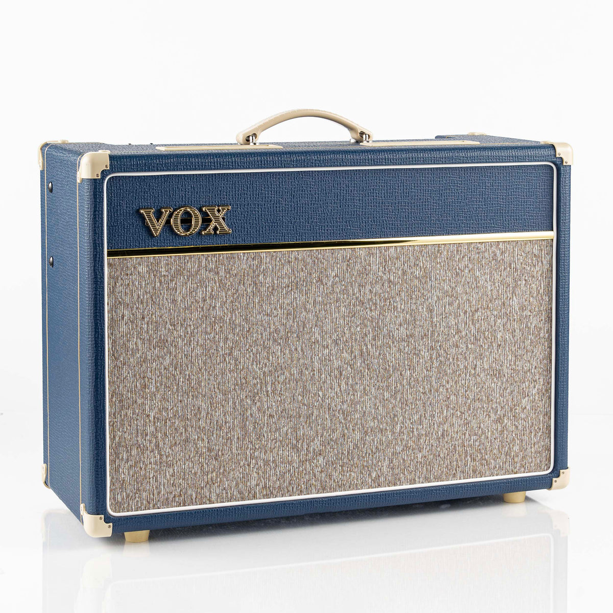 USED 2012 Vox AC15C1-BL Blue Limited Edition 15 Watt 1x12 Guitar Combo Amplifier with Amp Stand and Cover