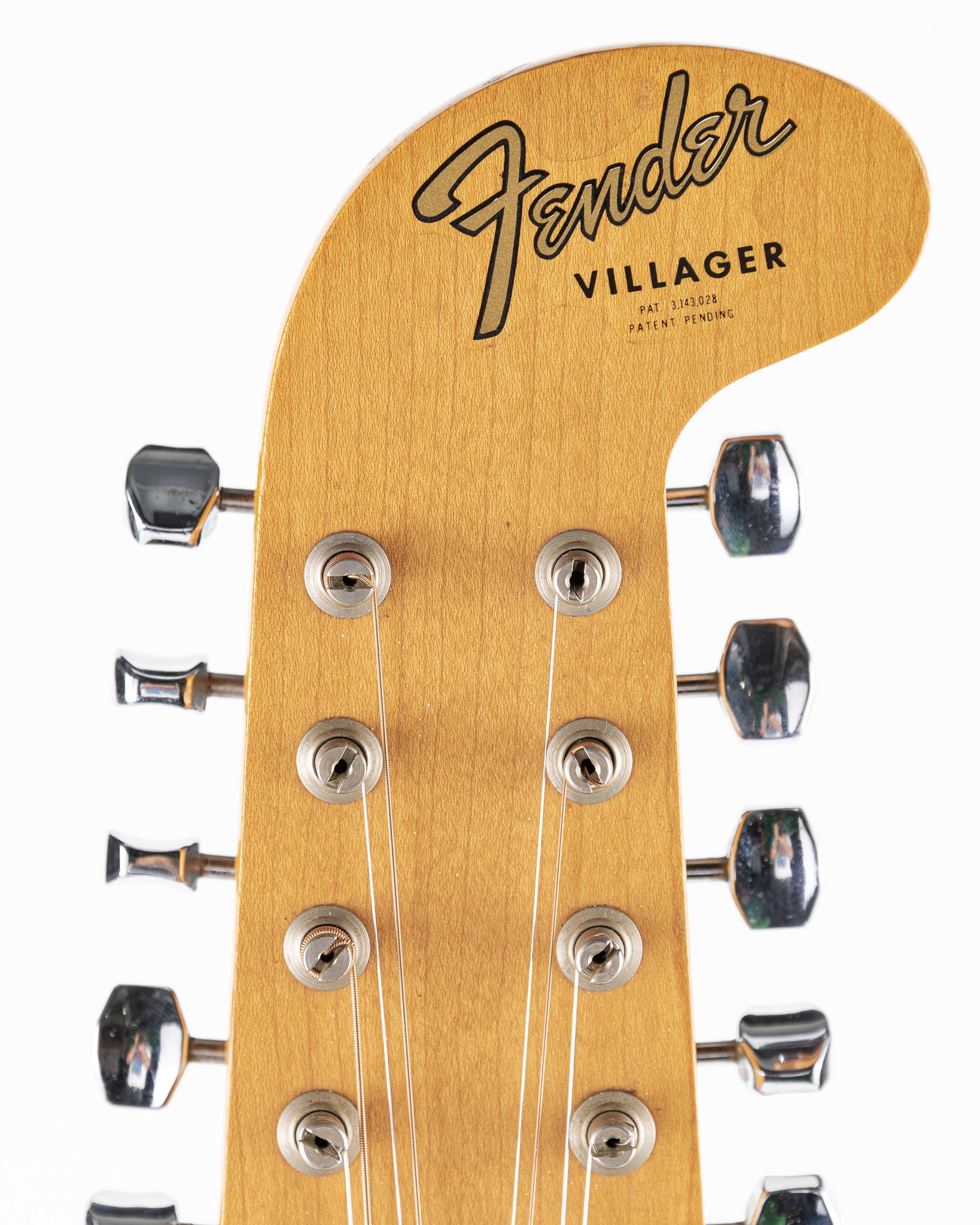 USED 1965 Fender Villager 12-String Acoustic Guitar - Natural with Original Hardshell Case (AS IS)