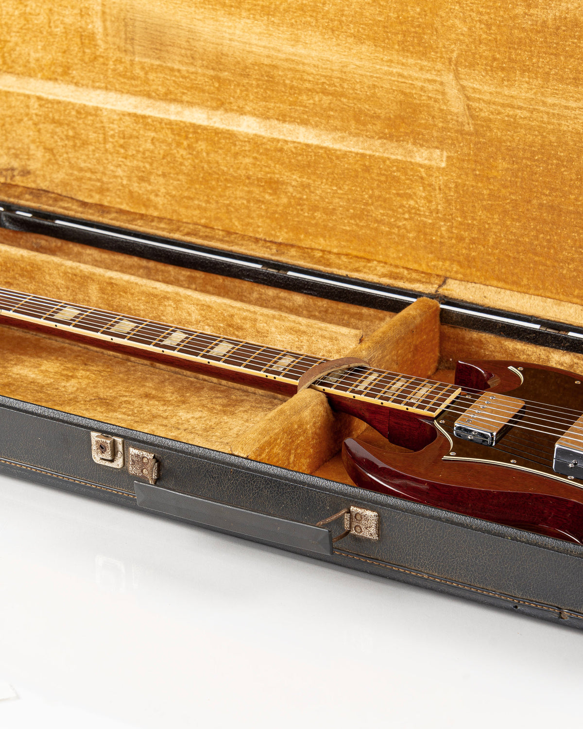 USED 1970 Gibson SG Standard "Large Guard" Electric Guitar - Cherry with Maestro Vibrola