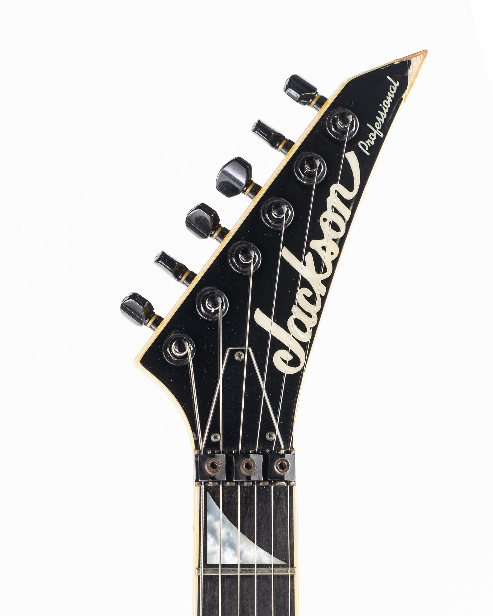 USED 1990 Jackson Professional Series Pro RR1 Randy Rhoads V Electric Guitar - Nuclear Yellow