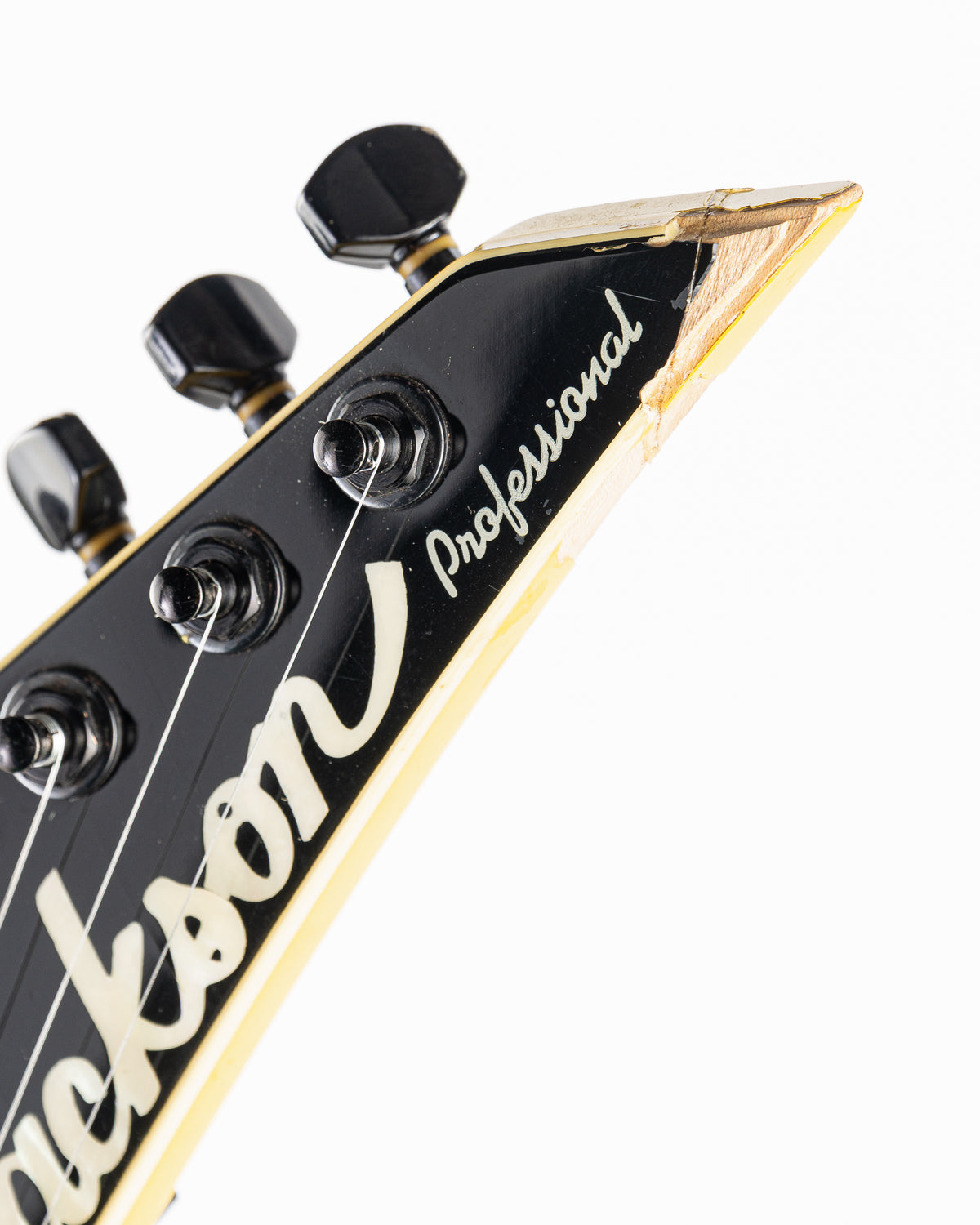 USED 1990 Jackson Professional Series Pro RR1 Randy Rhoads V Electric Guitar - Nuclear Yellow