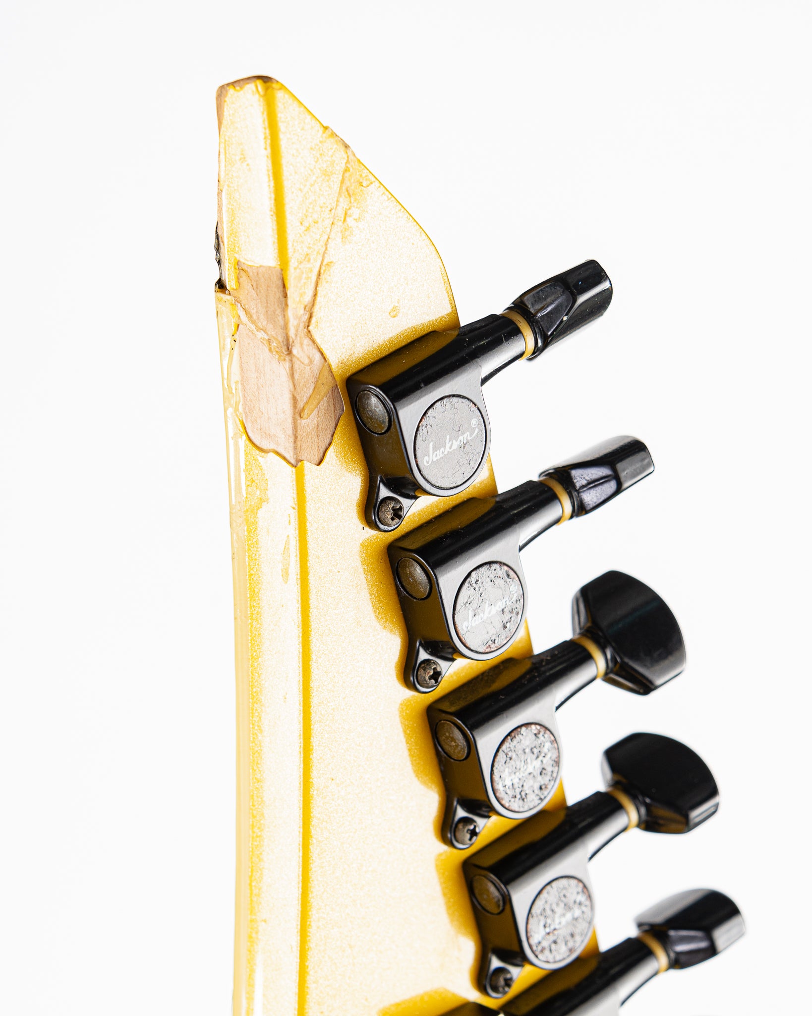 USED 1990 Jackson Professional Series Pro RR1 Randy Rhoads V Electric Guitar - Nuclear Yellow