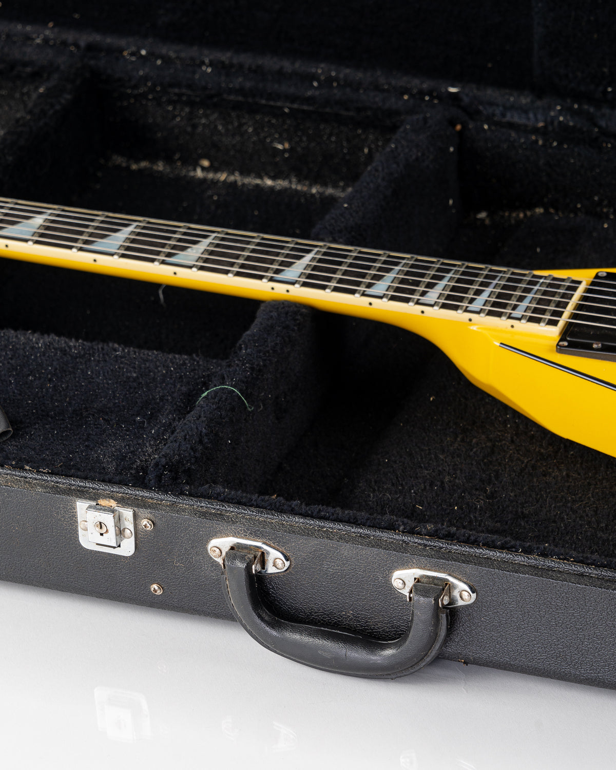 USED 1990 Jackson Professional Series Pro RR1 Randy Rhoads V Electric Guitar - Nuclear Yellow