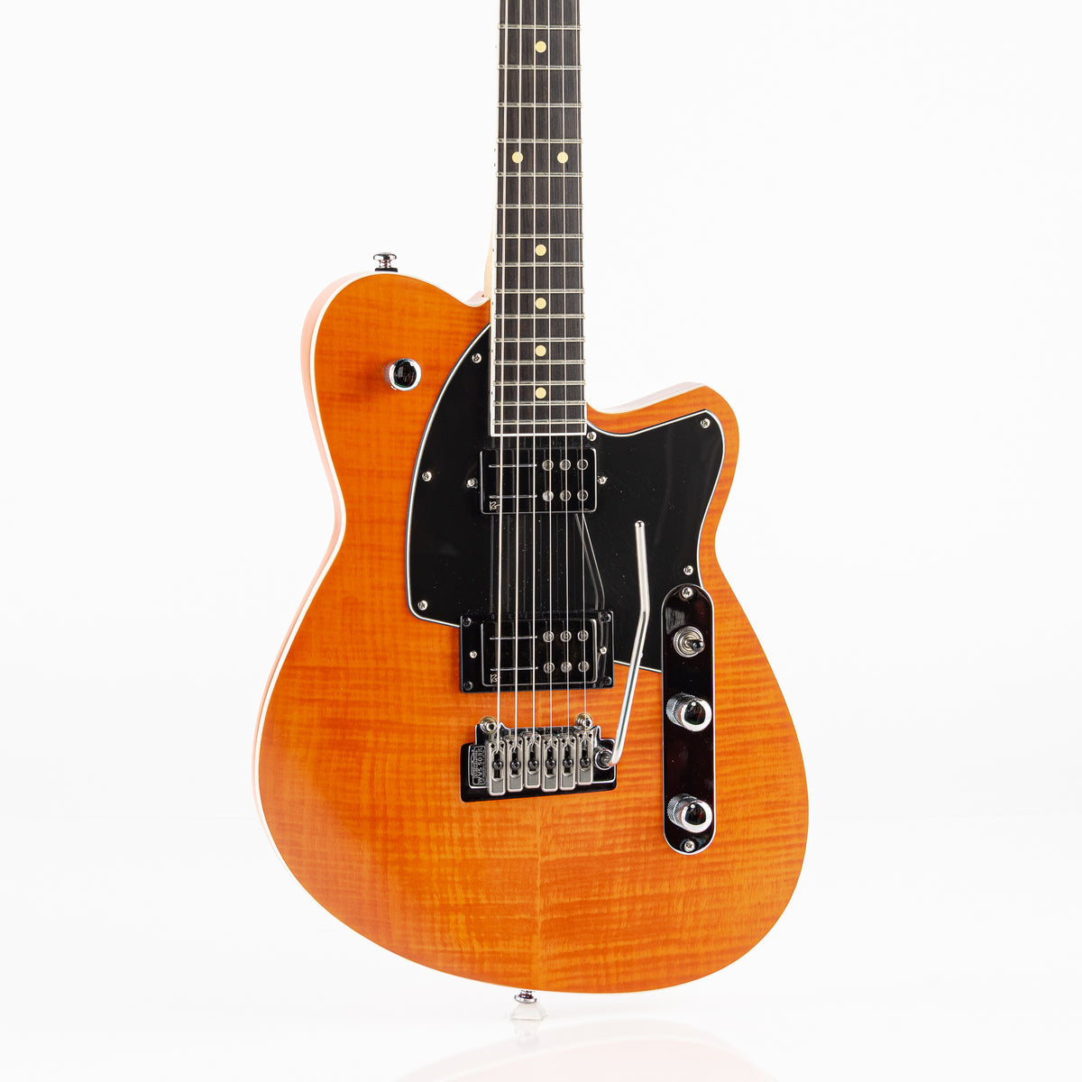 USED 2023 Reverend Reeves Gabrels Signature Electric Guitar - Satin Orange Flame Maple