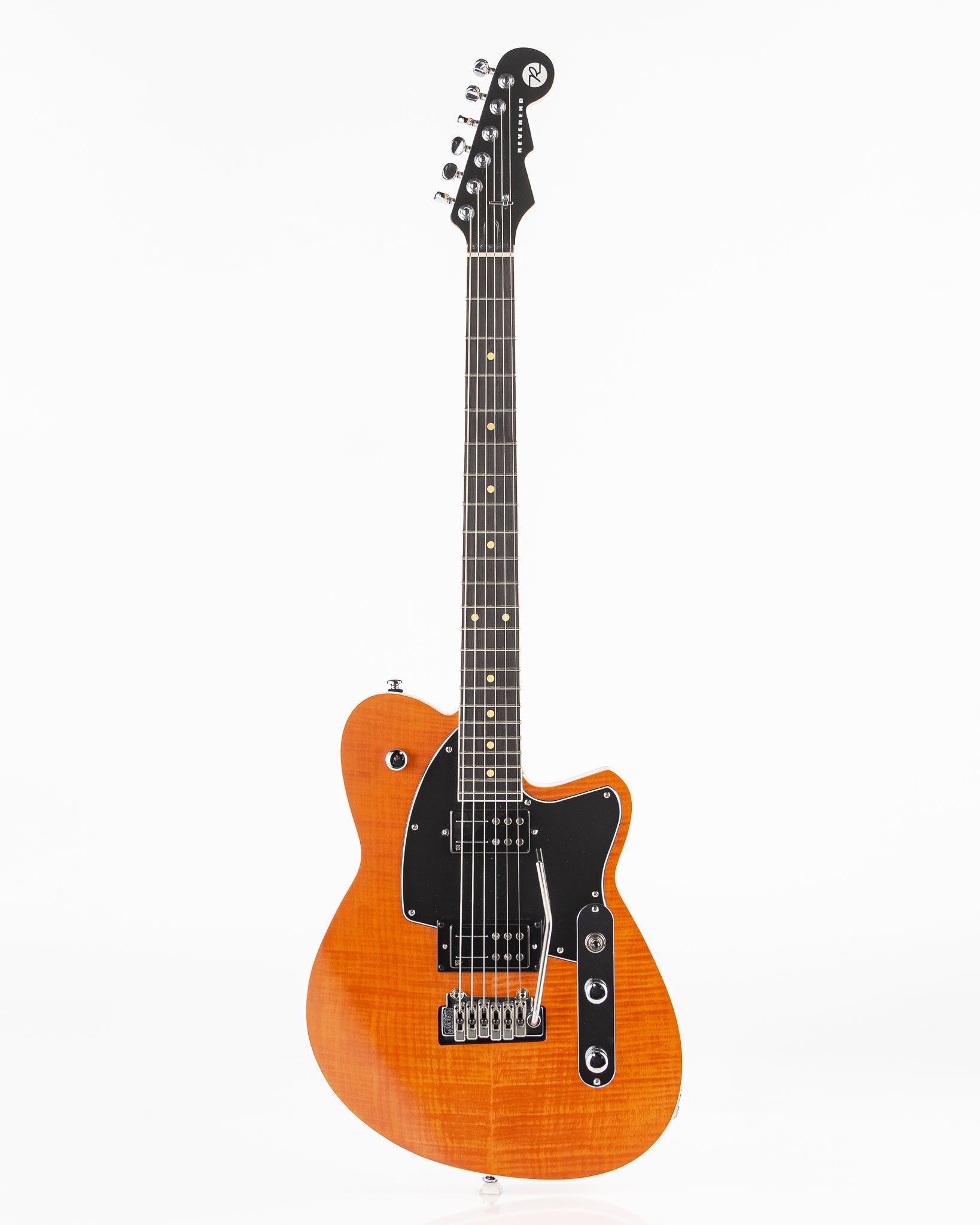 USED 2023 Reverend Reeves Gabrels Signature Electric Guitar - Satin Orange Flame Maple