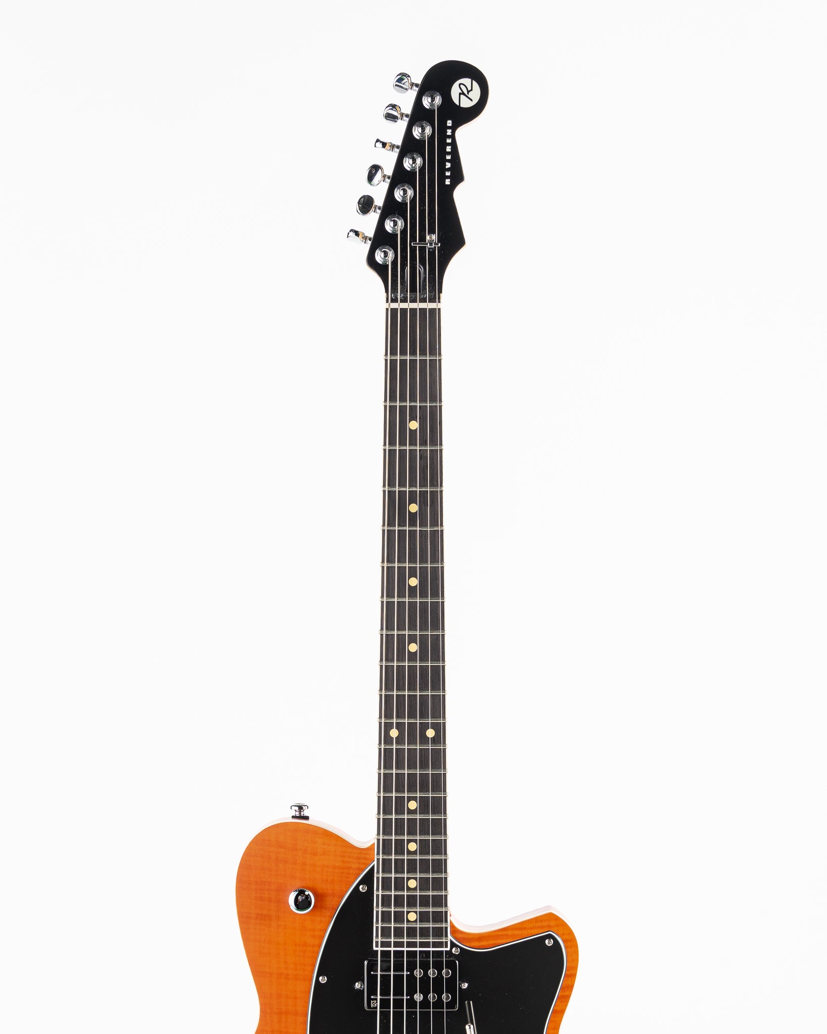USED 2023 Reverend Reeves Gabrels Signature Electric Guitar - Satin Orange Flame Maple
