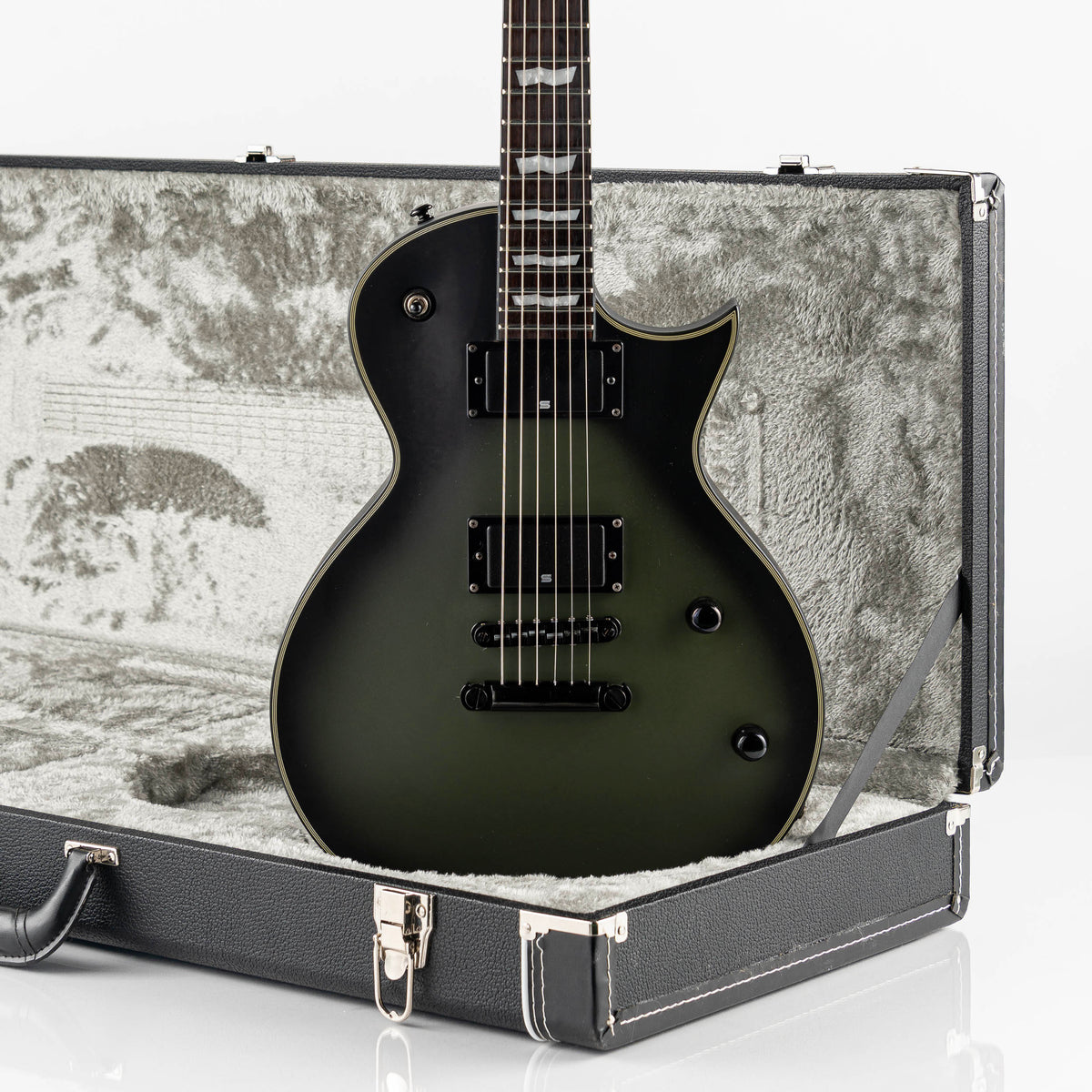 USED 2020 ESP LTD BK-600 Bill Kelliher Signature Electric Guitar - Military Green Sunburst Satin