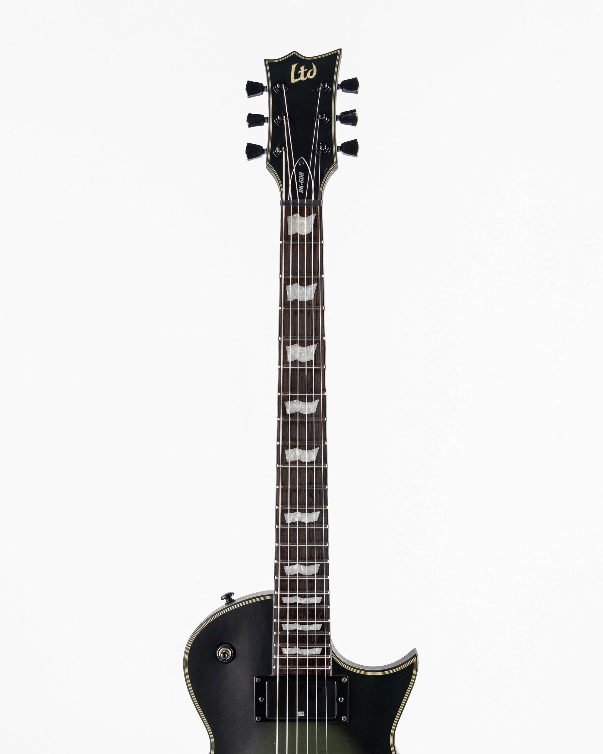 USED 2020 ESP LTD BK-600 Bill Kelliher Signature Electric Guitar - Military Green Sunburst Satin