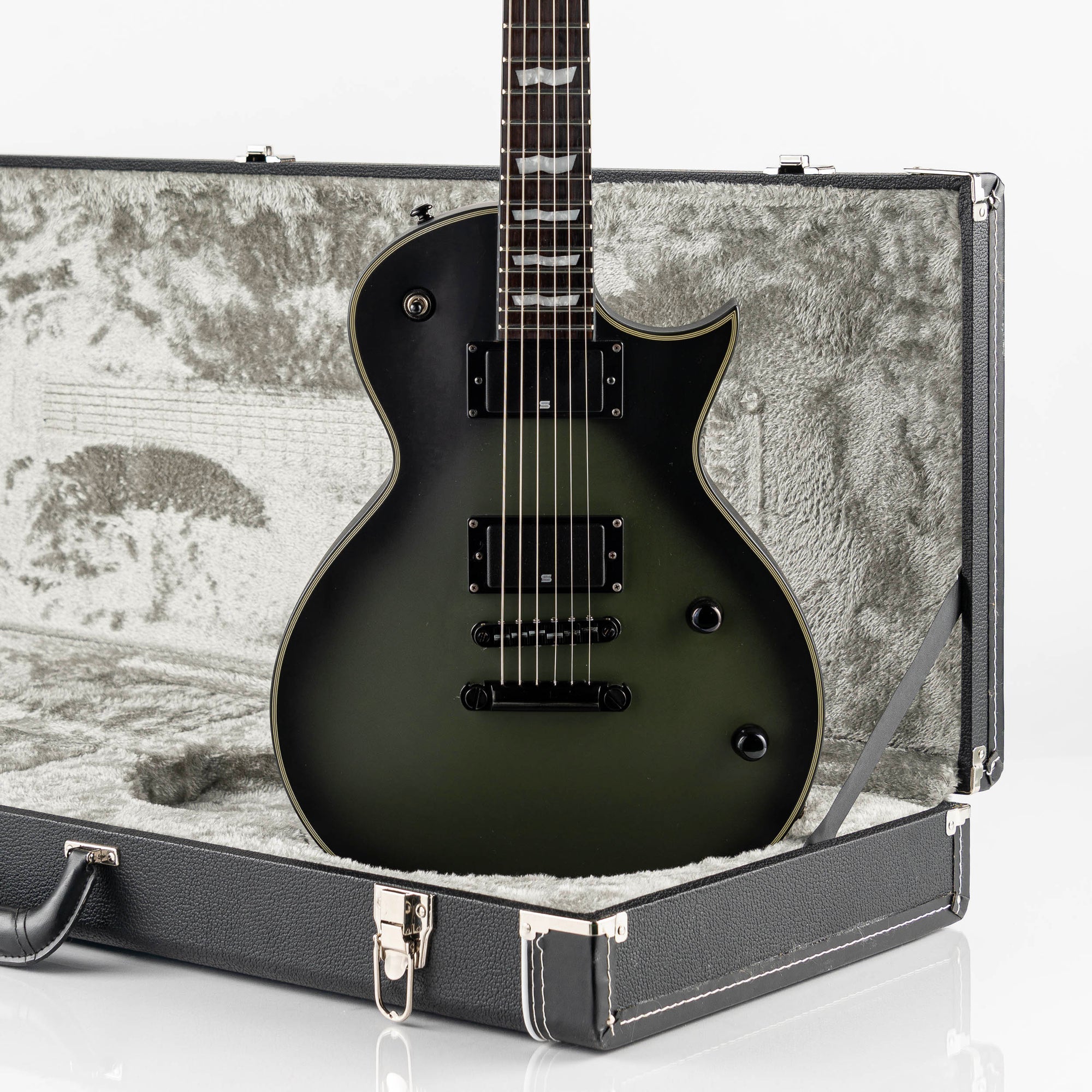 USED 2020 ESP LTD BK-600 Bill Kelliher Signature Electric Guitar - Military Green Sunburst Satin