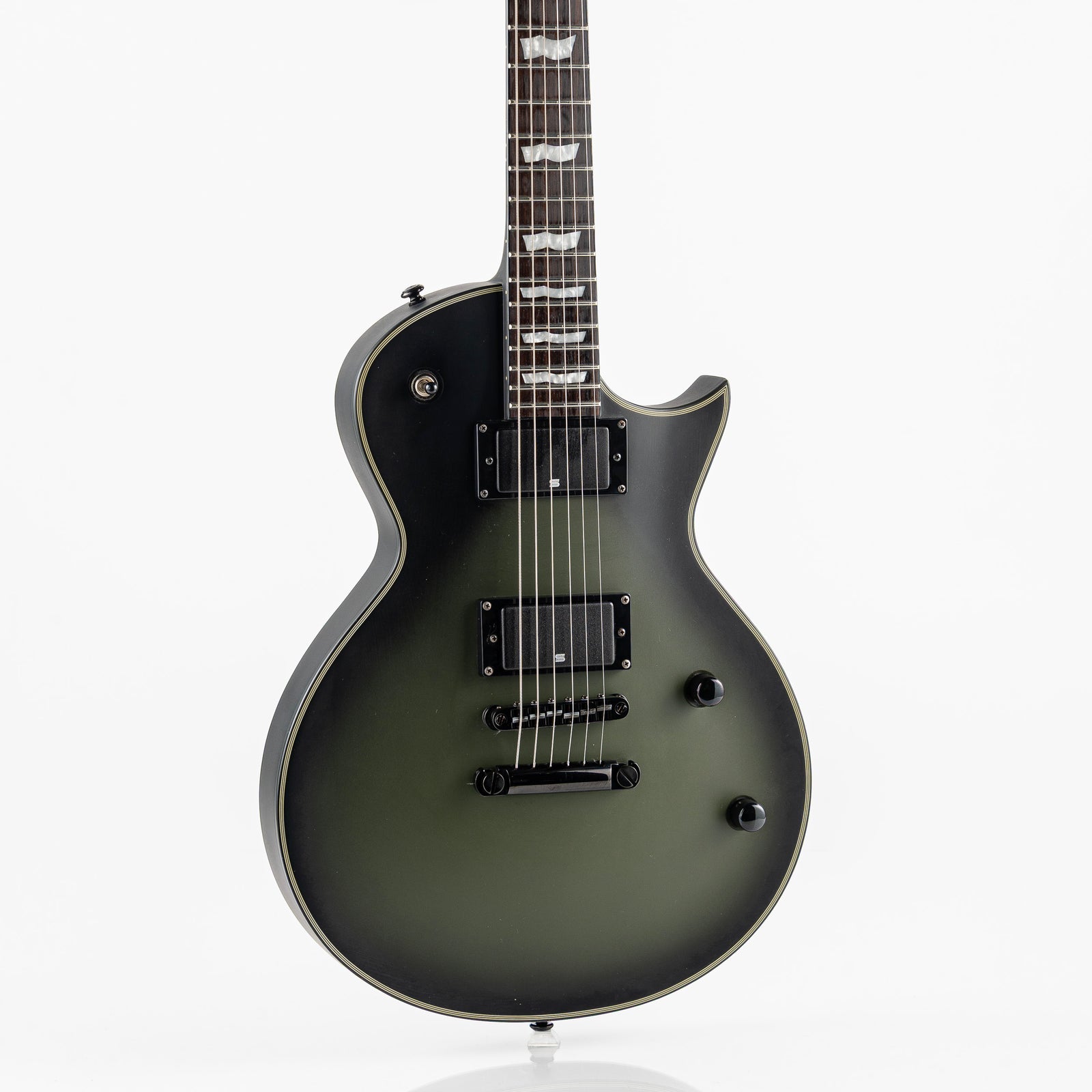 USED 2020 ESP LTD BK-600 Bill Kelliher Signature Electric Guitar - Military Green Sunburst Satin
