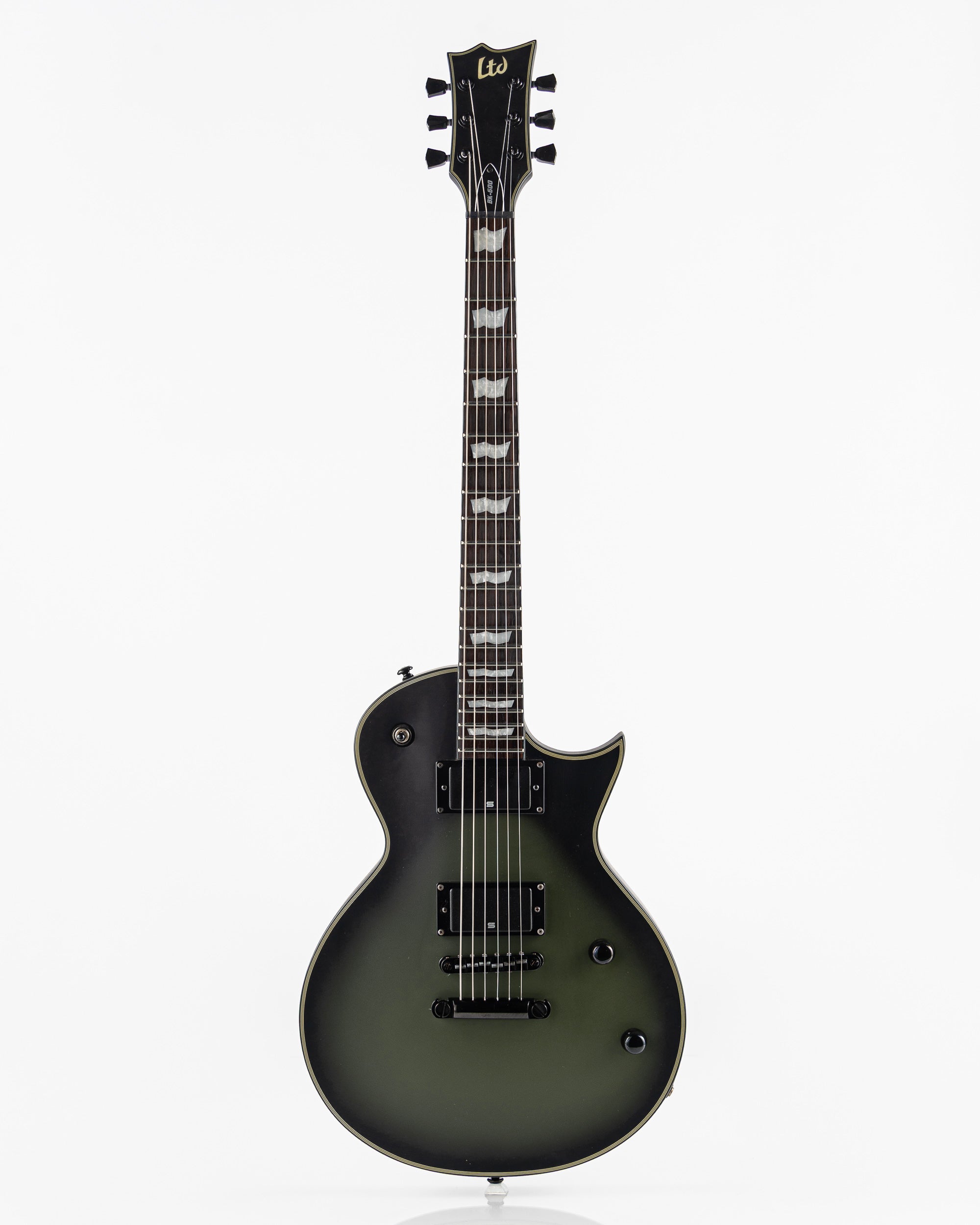 USED 2020 ESP LTD BK-600 Bill Kelliher Signature Electric Guitar - Military Green Sunburst Satin