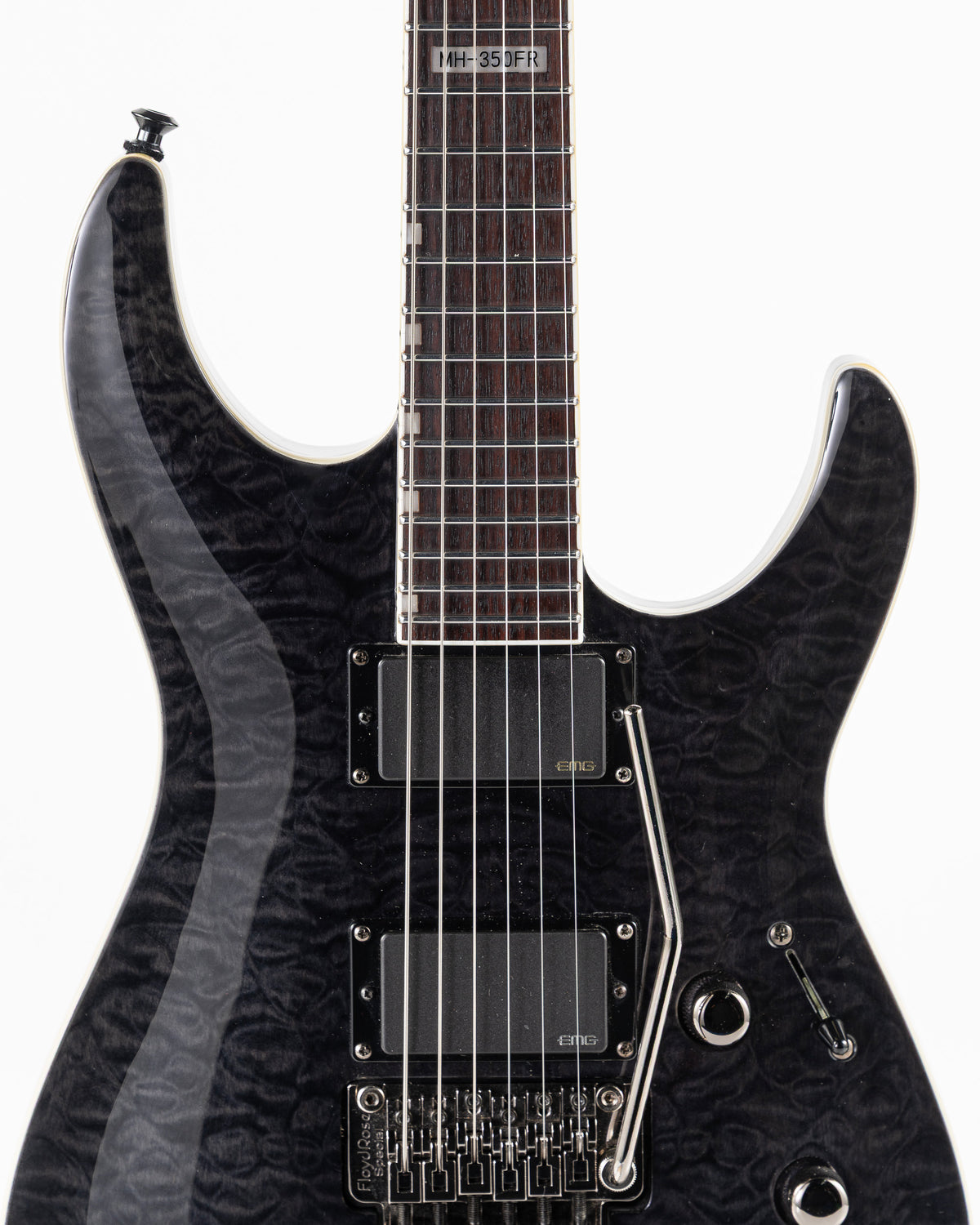 USED 2010 ESP LTD MH-350FR Electric Guitar - See Thru Black