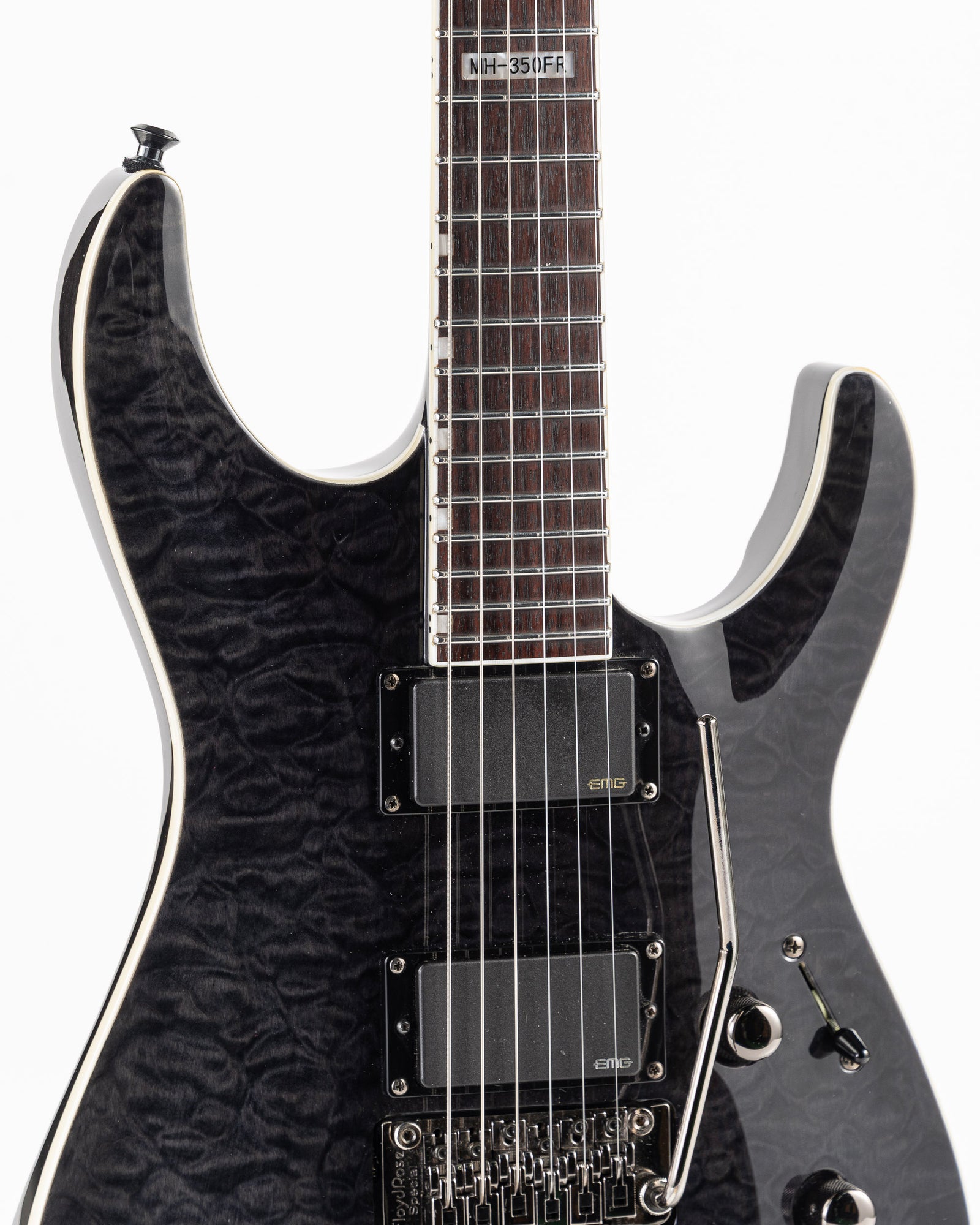 USED 2010 ESP LTD MH-350FR Electric Guitar - See Thru Black