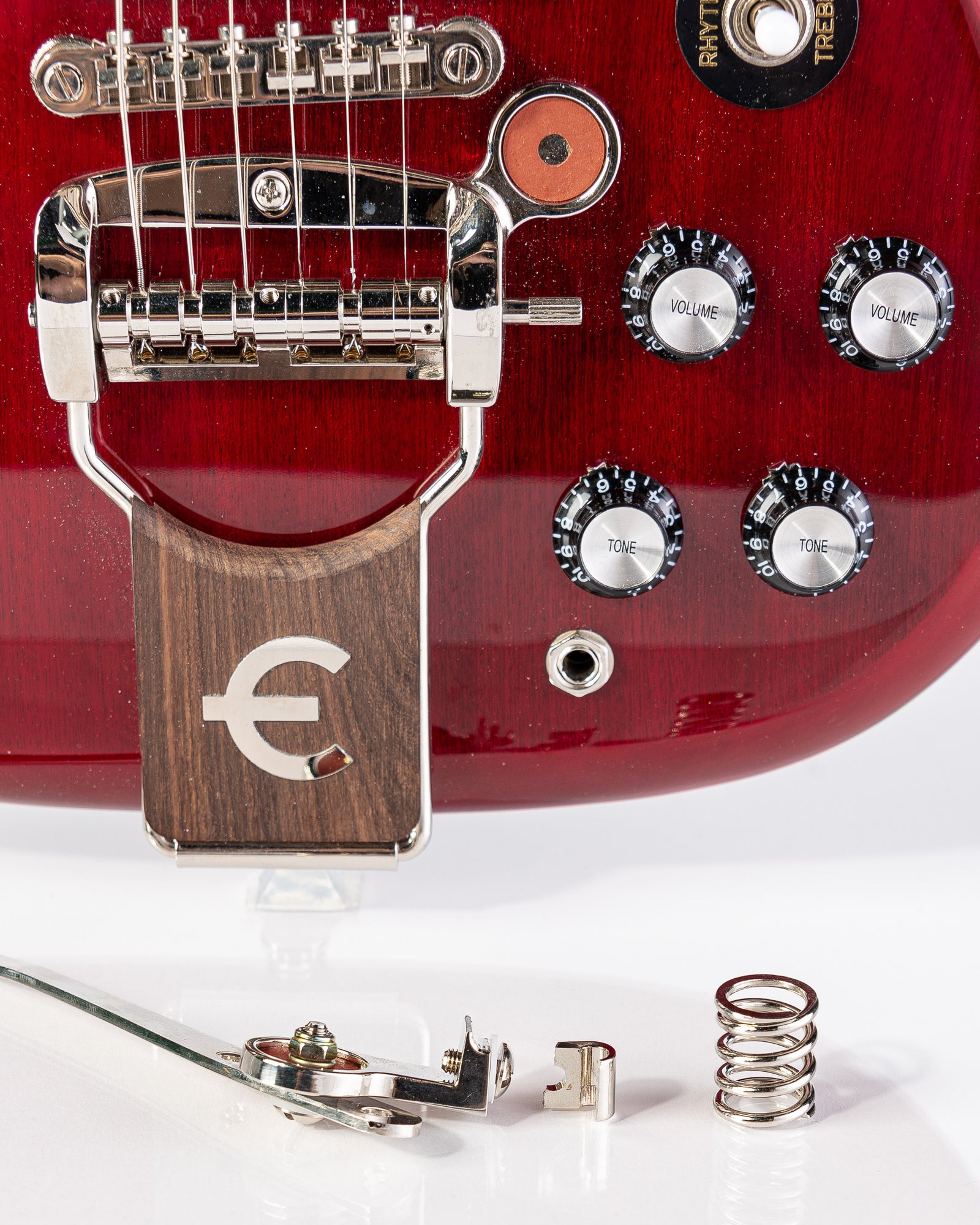 USED Epiphone 64' Reissue Crestwood Custom - Cherry with Hardshell Case