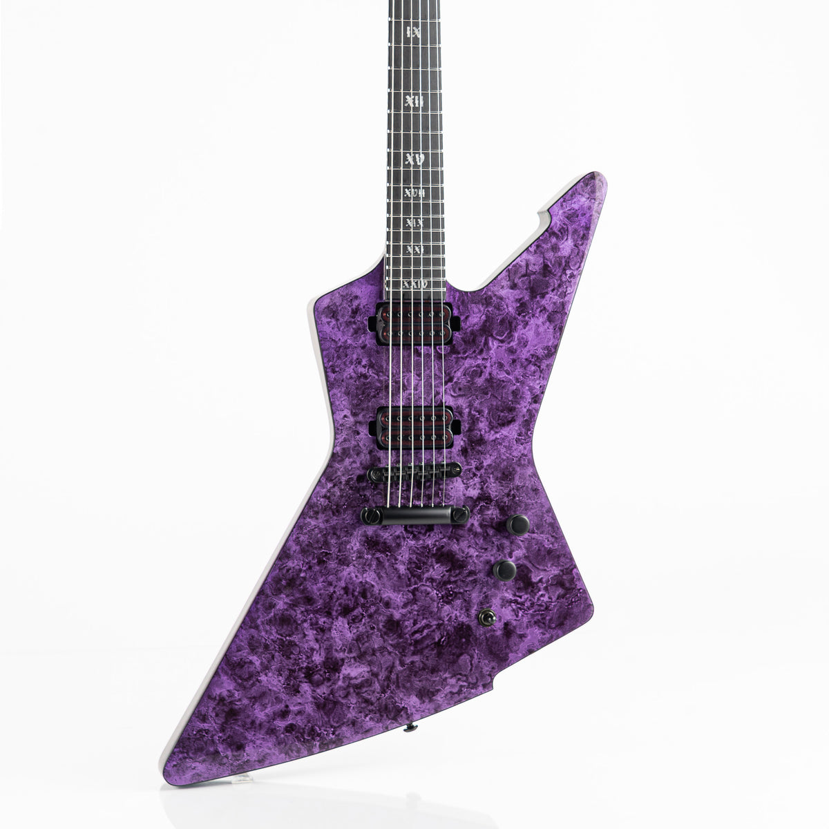 USED Schecter E-1 Apocalypse Electric Guitar - Purple Reign