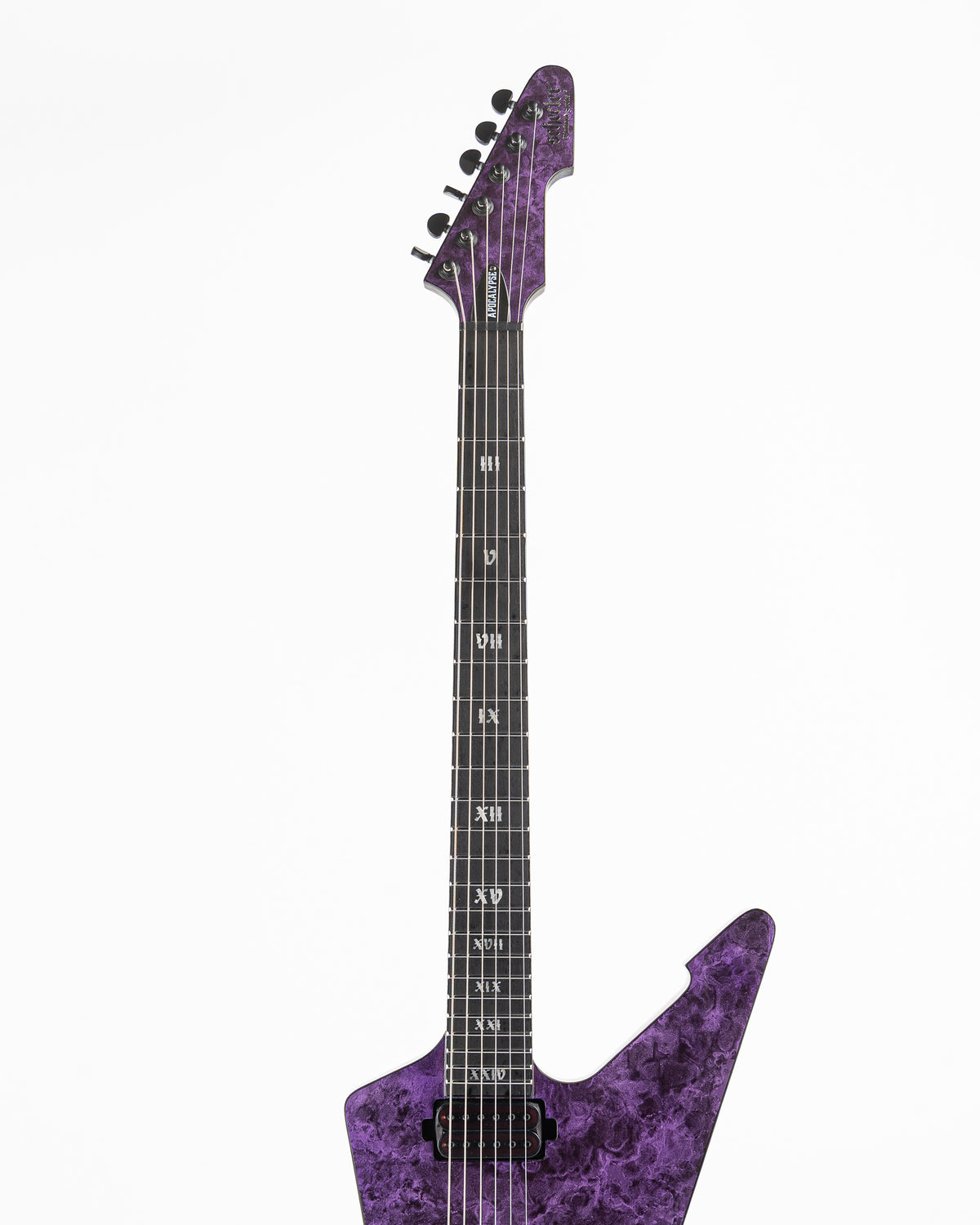 USED Schecter E-1 Apocalypse Electric Guitar - Purple Reign