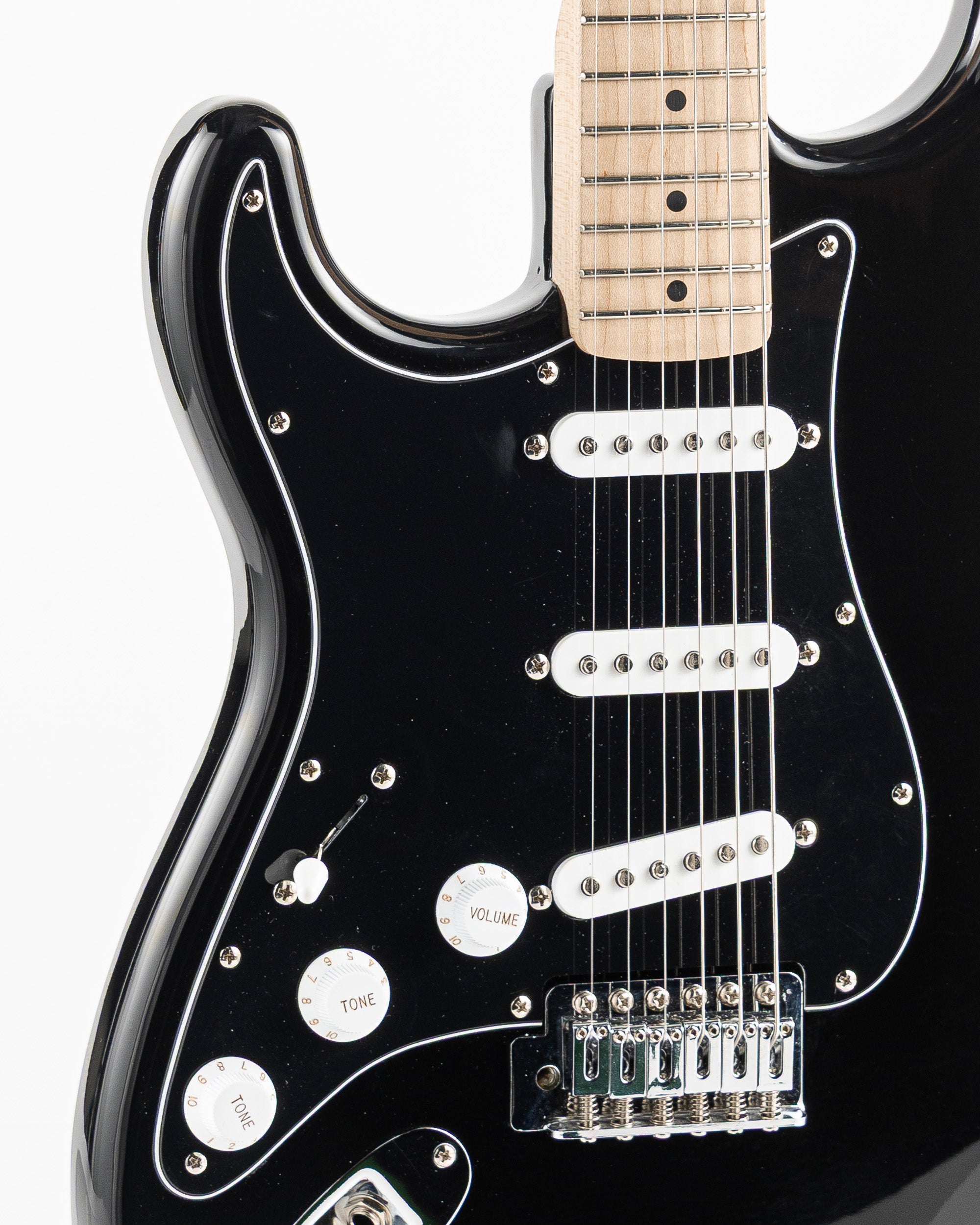 USED Squier Sonic Series Stratocaster Left Handed Electric Guitar - Gloss Black