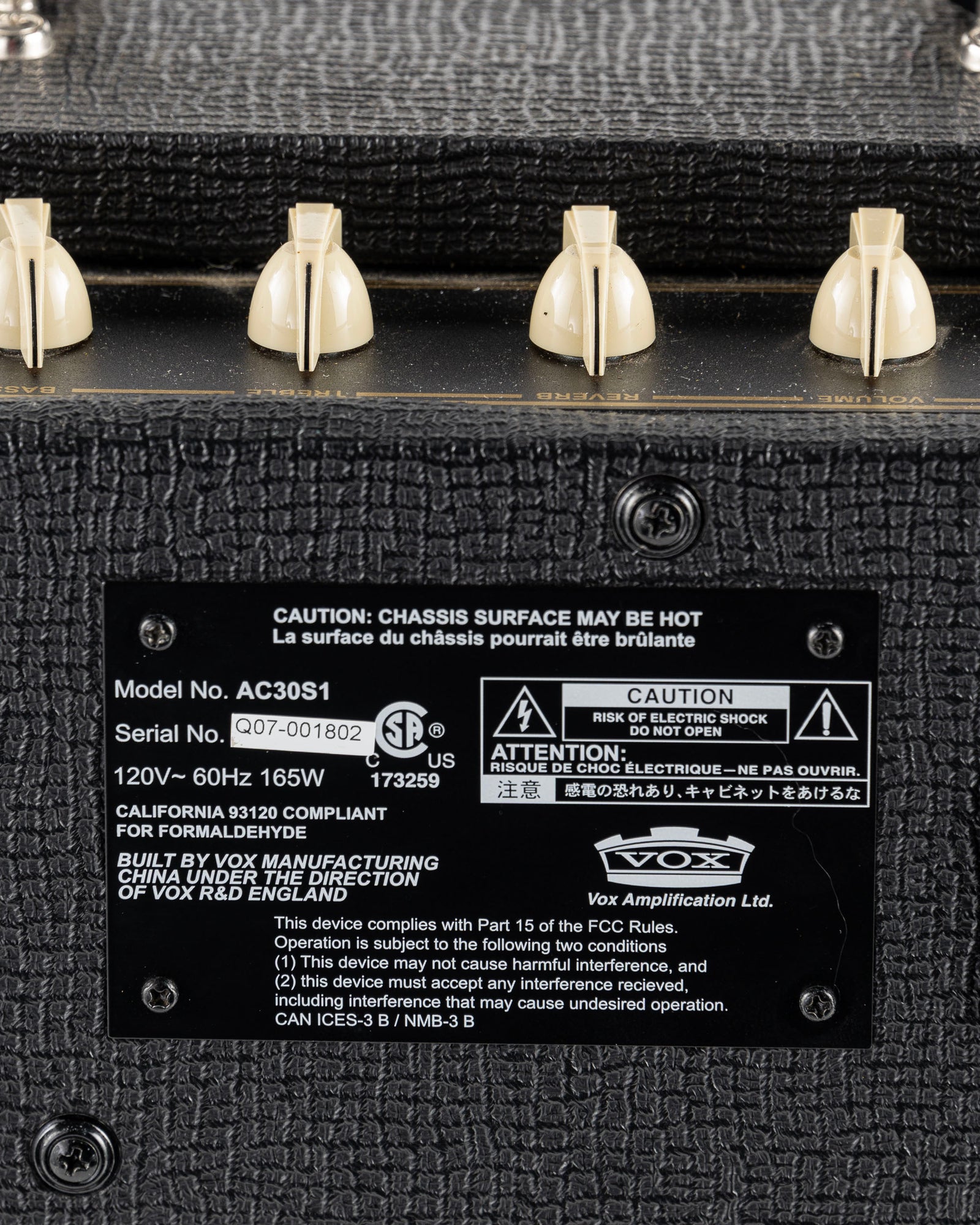 USED Vox AC30 S1 30 Watt Tube 1x12 Combo Guitar Amplifier