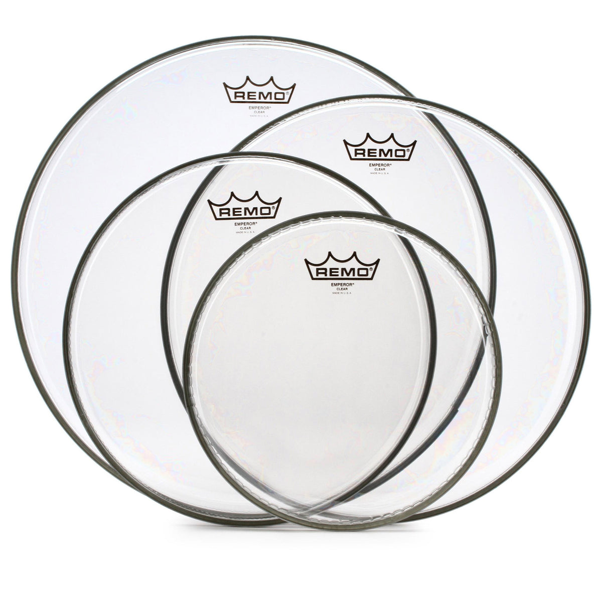 Remo PP−2450−BE Emperor Clear 4 Piece Tom Drumhead Pack  - 10", 12", 14", 16"