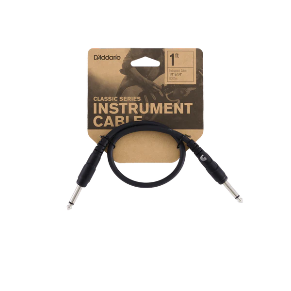 D'Addario PW-CGTP-01 Classic Series Straight to Straight Patch Cable - 1'