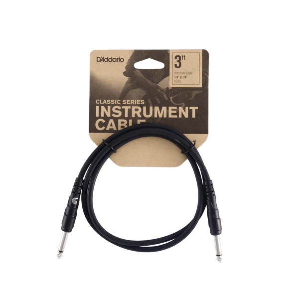 D'Addario PW-CGTP-03 Classic Series Straight to Straight Patch Cable - 3'