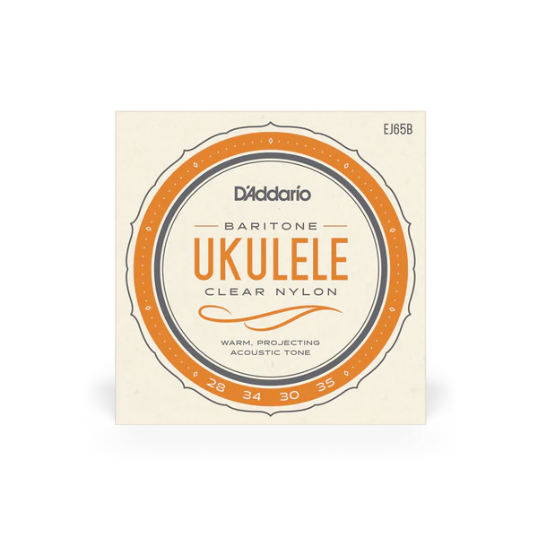 D'Addario EJ65B ProArte Nylon Core Baritone Ukulele Strings (28-35) - Clear