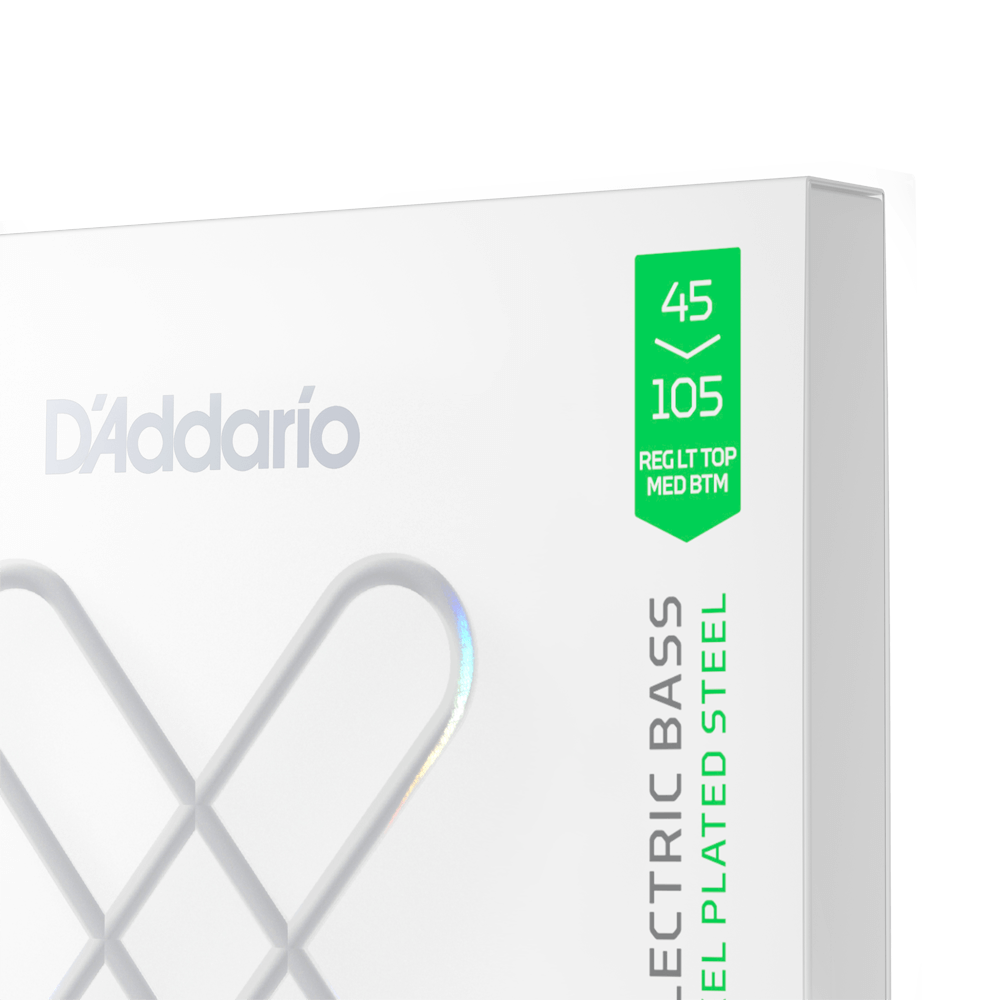 D'Addario XSB45105 Regular Light Top/Medium Bottom Coated Bass Strings (45-105)
