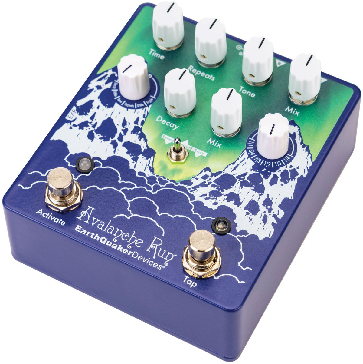 EarthQuaker Devices Avalanche Run Stereo Reverb & Delay Limited Edition Aurora Borealis