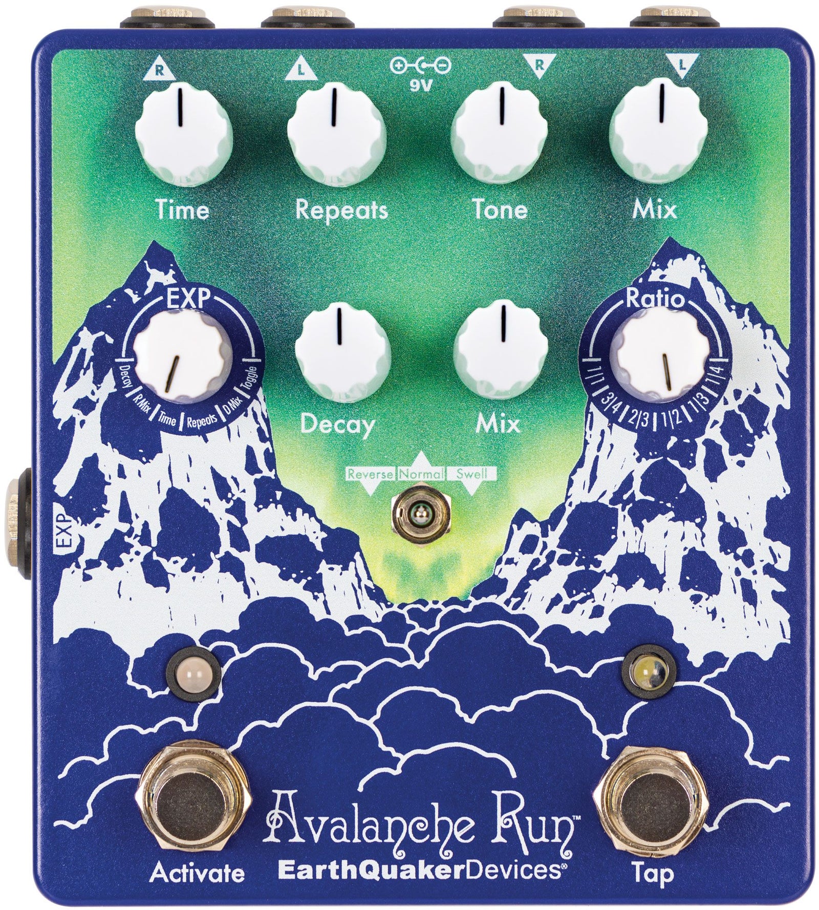 EarthQuaker Devices Avalanche Run Stereo Reverb & Delay Limited Edition Aurora Borealis