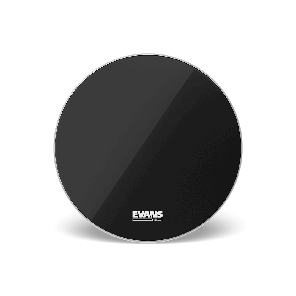 D'addario EQ3 NO PORT RESO BLACK 22" Smooth Black Bass Drumhead