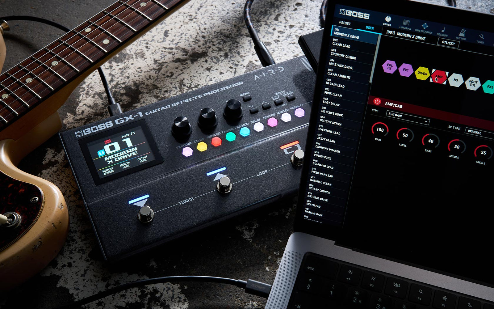 Boss GX-1 Guitar Effects Processor Multi-Effect Pedal