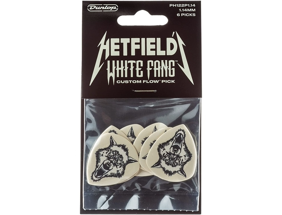 Dunlop PH122P114 Hetfield's White Fang Custom Flow Pick 1.14MM (6 Pack)