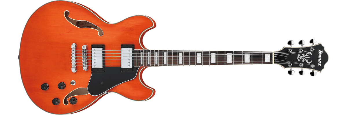 Ibanez AS73TBC Artcore Series Semi-Hollow Electric Guitar - Transparent Tangerine Flat