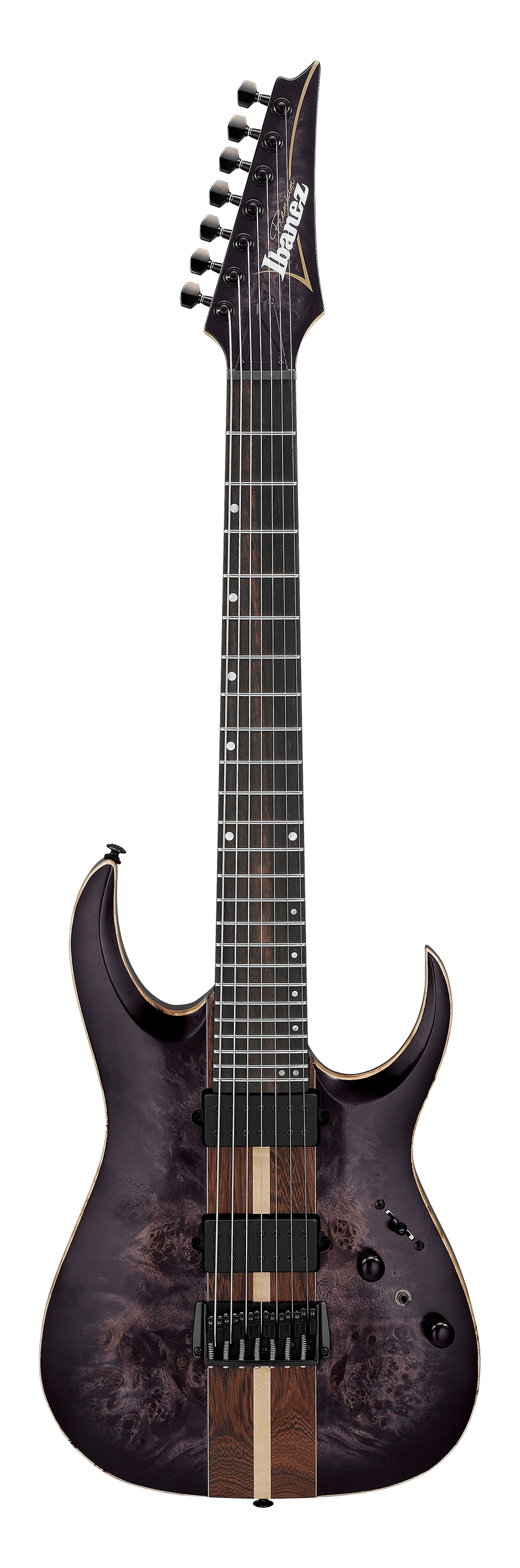 Ibanez RGA217P1PB Premium 7 String Electric Guitar - Deep Twilight Burst Low Gloss