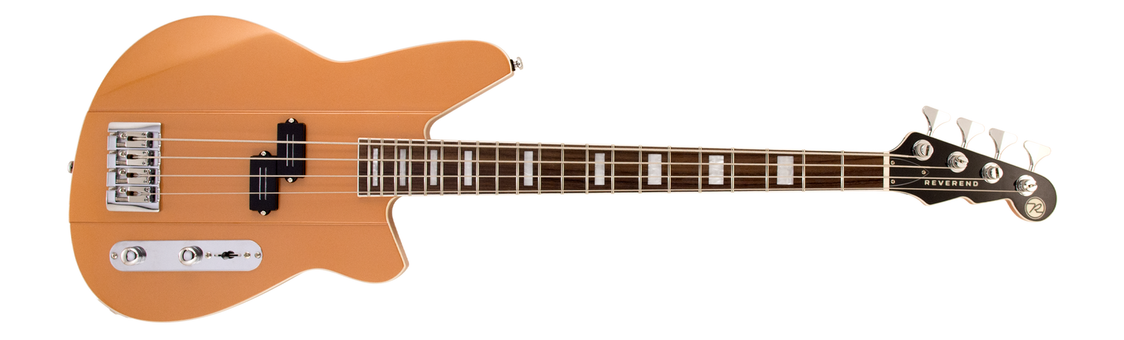 Reverend Set-Neck Series Sentinel Short Scale Electric Bass - Metallic Copper