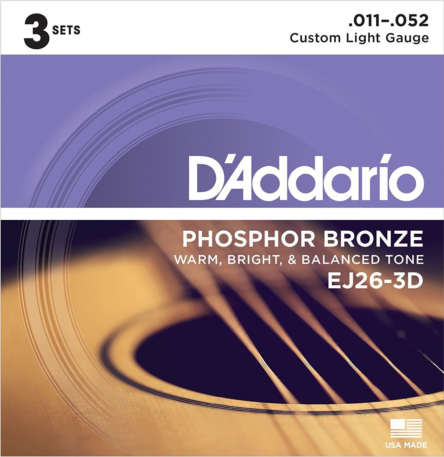 D'Addario 3P EJ26 Phospher Cus-EJ26-3D