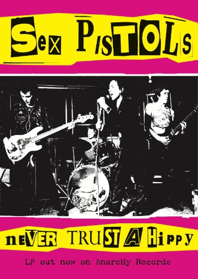 Sex Pistols - Never Trust a Hippie - (24x36 Poster)