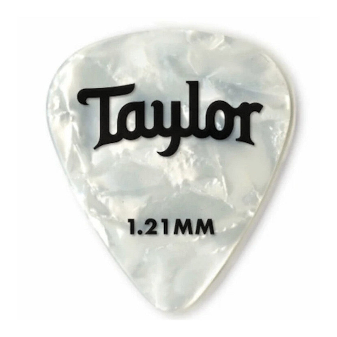 Taylor Celluloid 351 Guitar Picks, White Pearl, 12-Pack 1.21mm